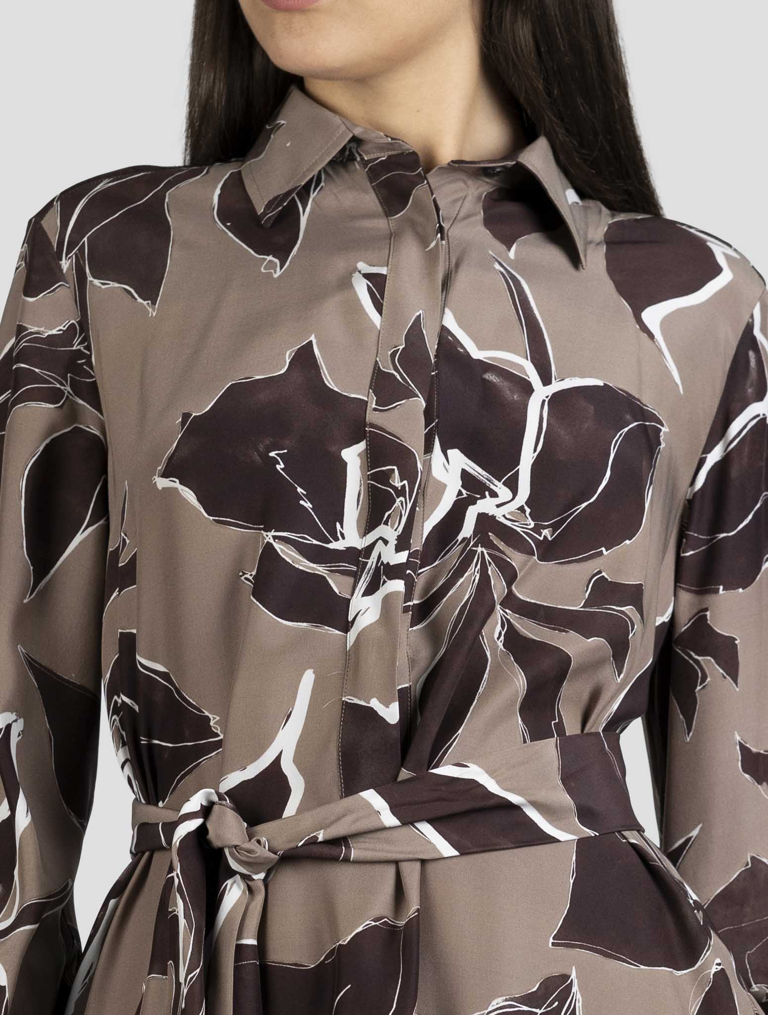 Kiton Brown Silk Dress