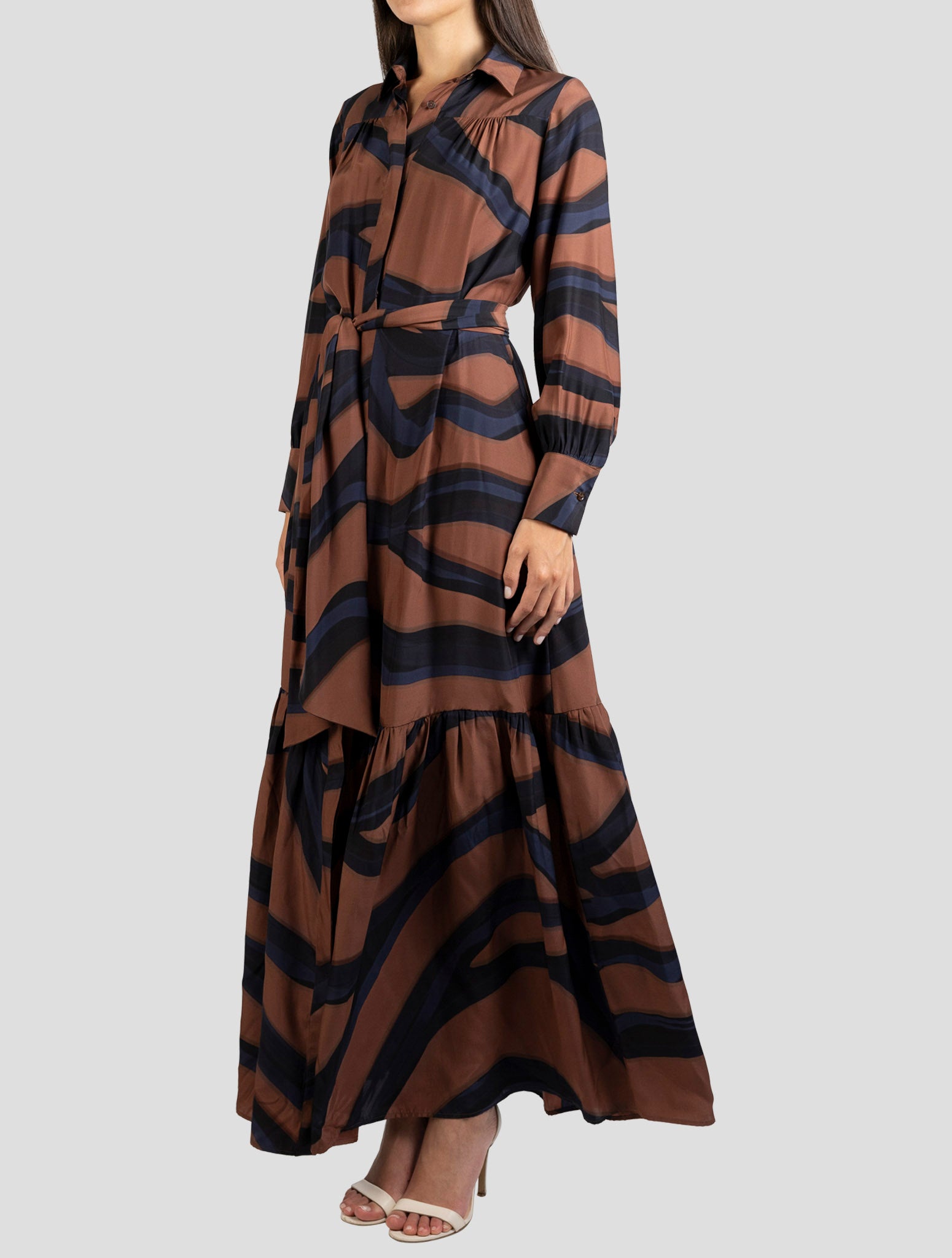 Kiton Multicolor Silk Dress