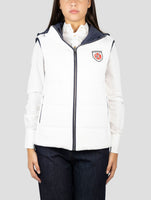 Kiton White Cotton Pl Reverse Coat Gilet