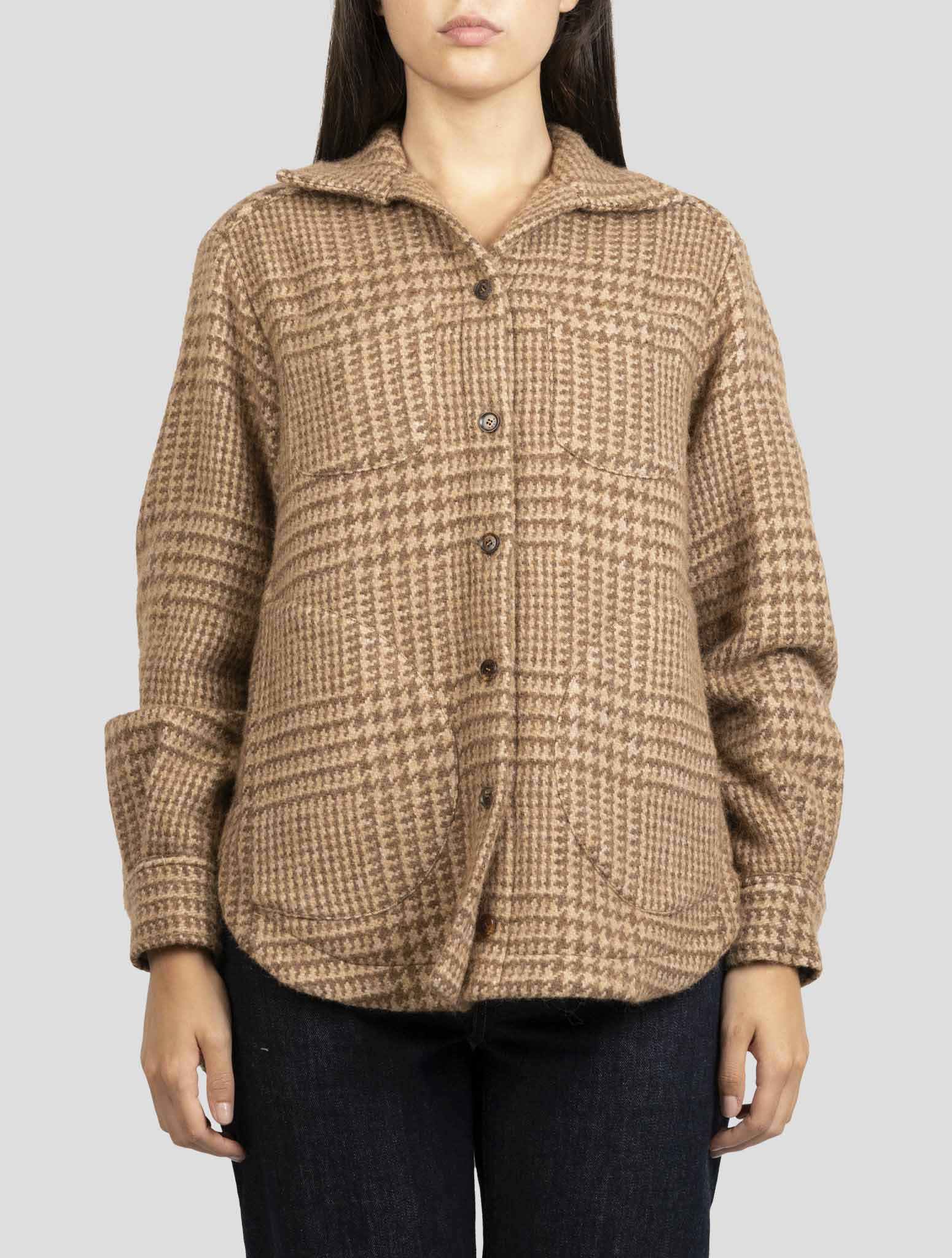Kiton Brown Virgin Wool Alpaca Pa Overshirt