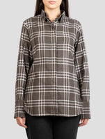 Kiton Brown Cotton Shirt