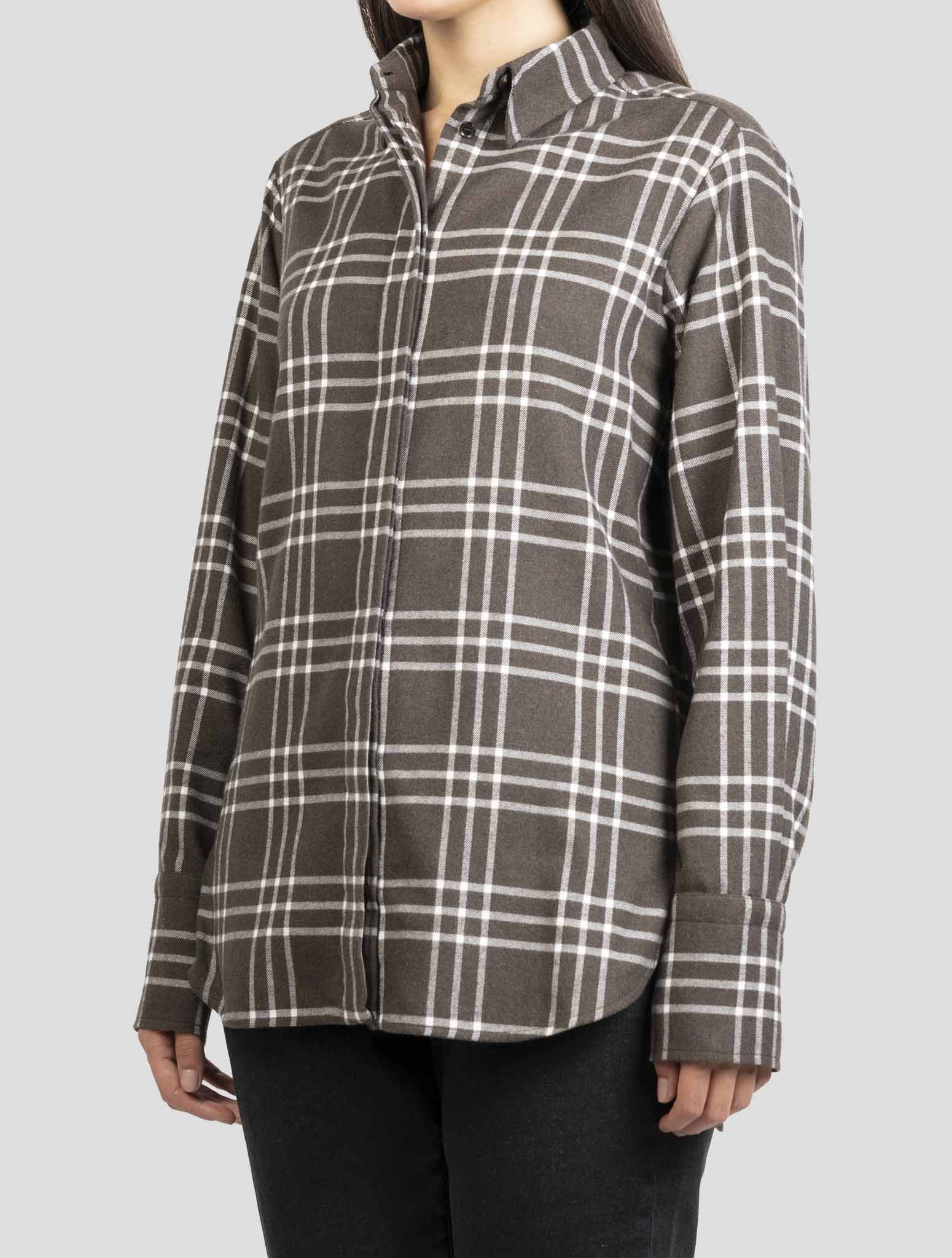 Kiton Brown Cotton Shirt