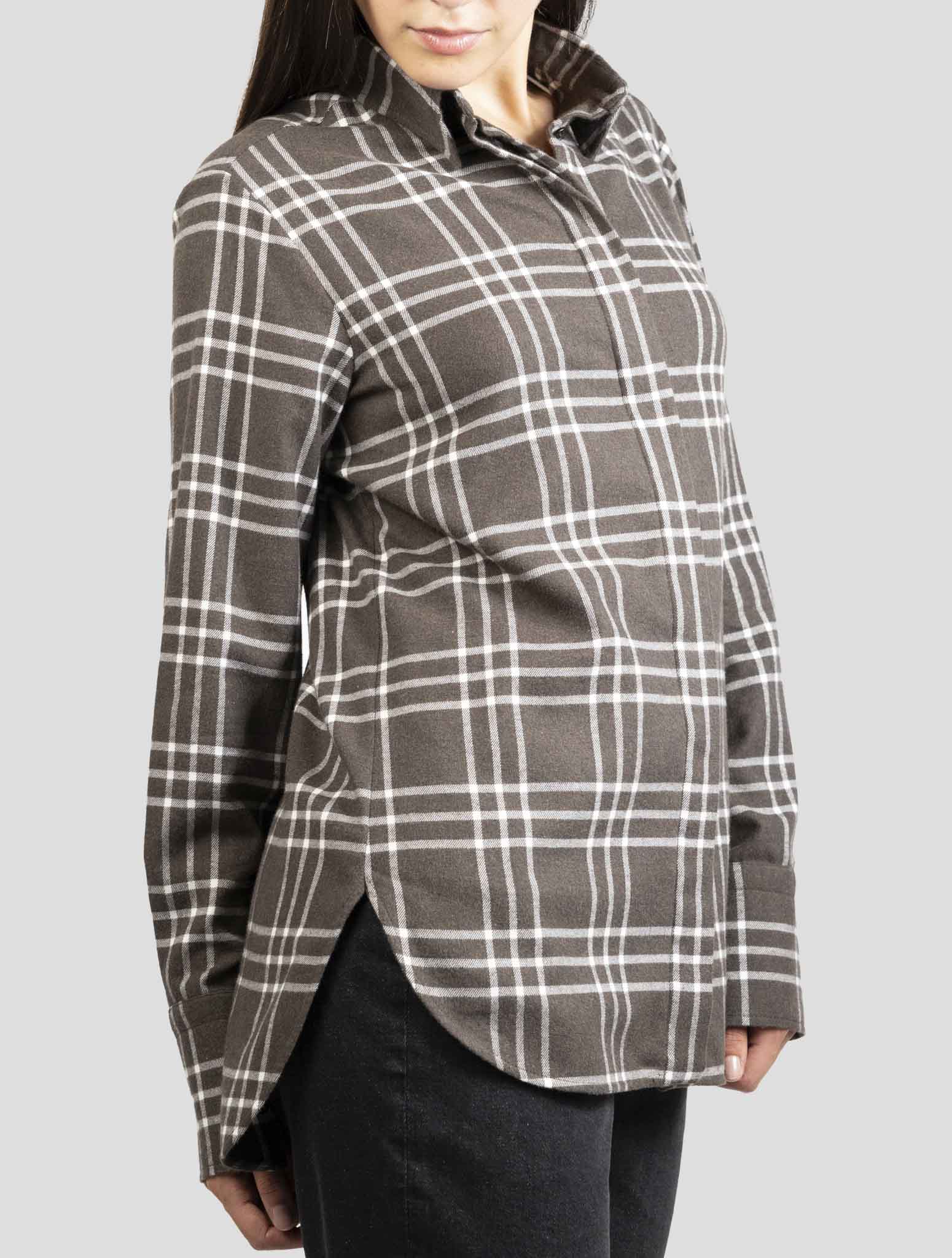 Kiton Brown Cotton Shirt