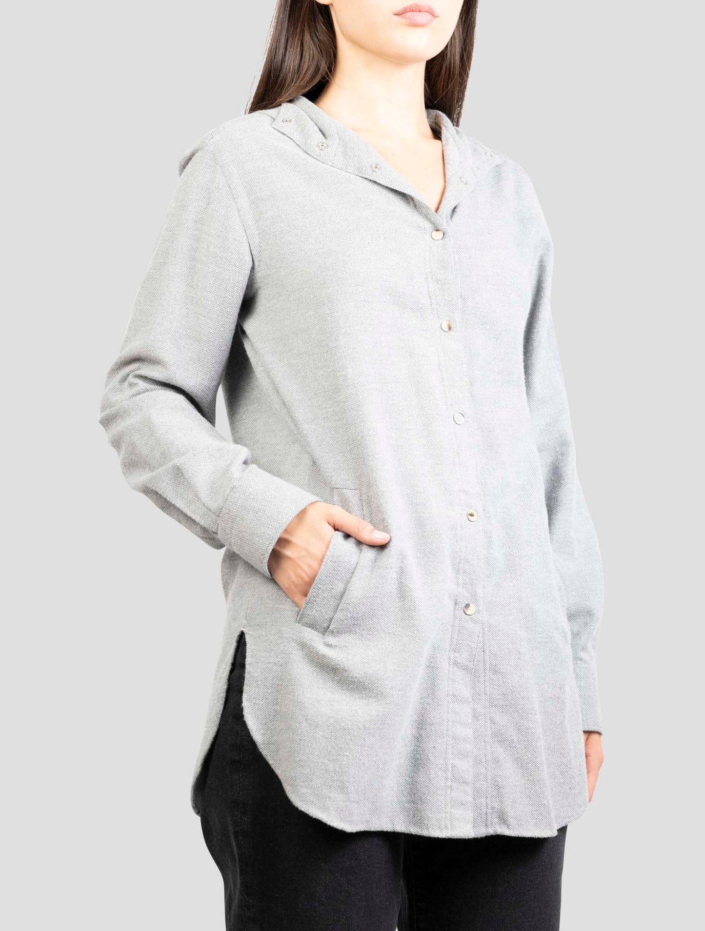 Kiton Gray Cotton Shirt