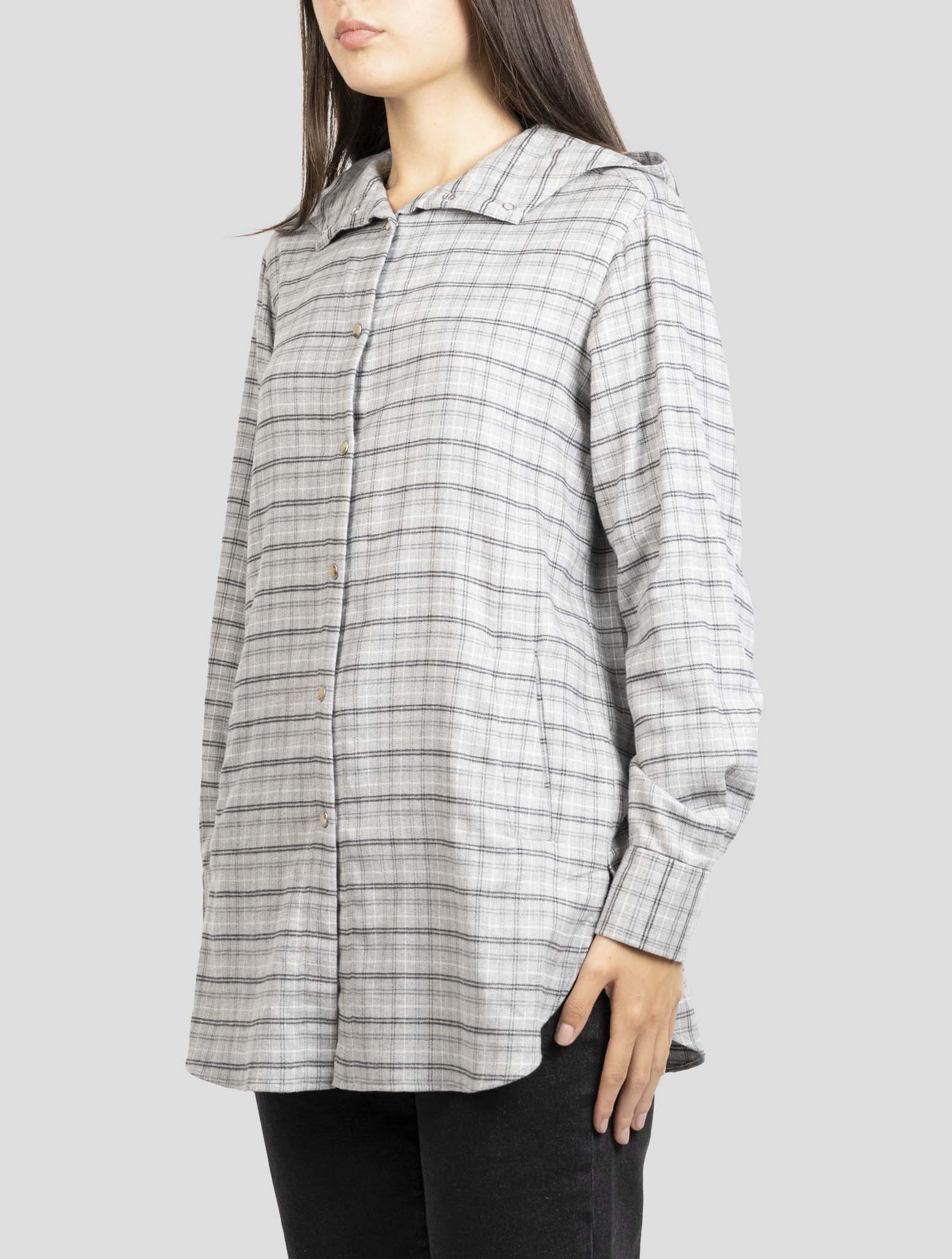 Kiton Gray Cotton Shirt