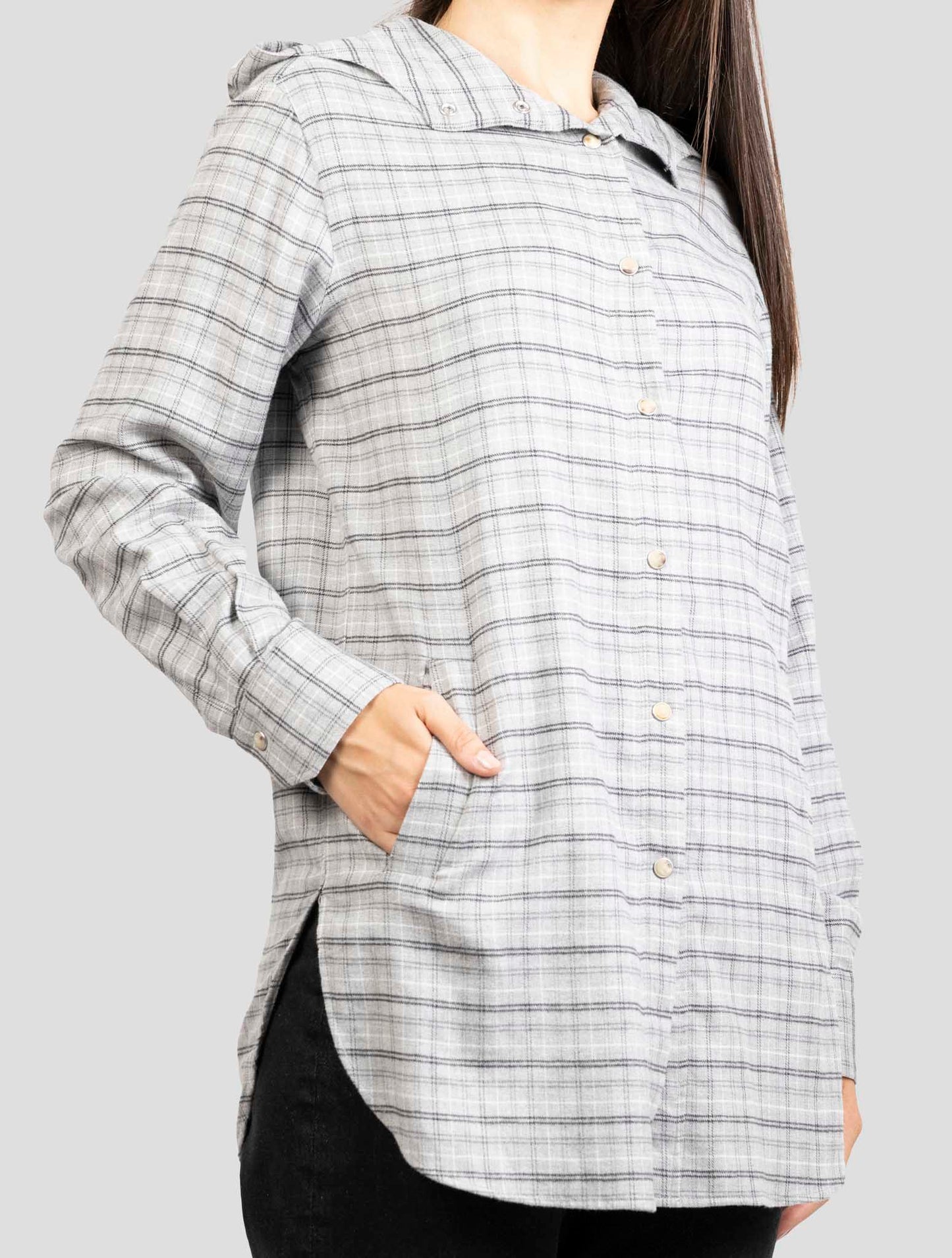 Kiton Gray Cotton Shirt