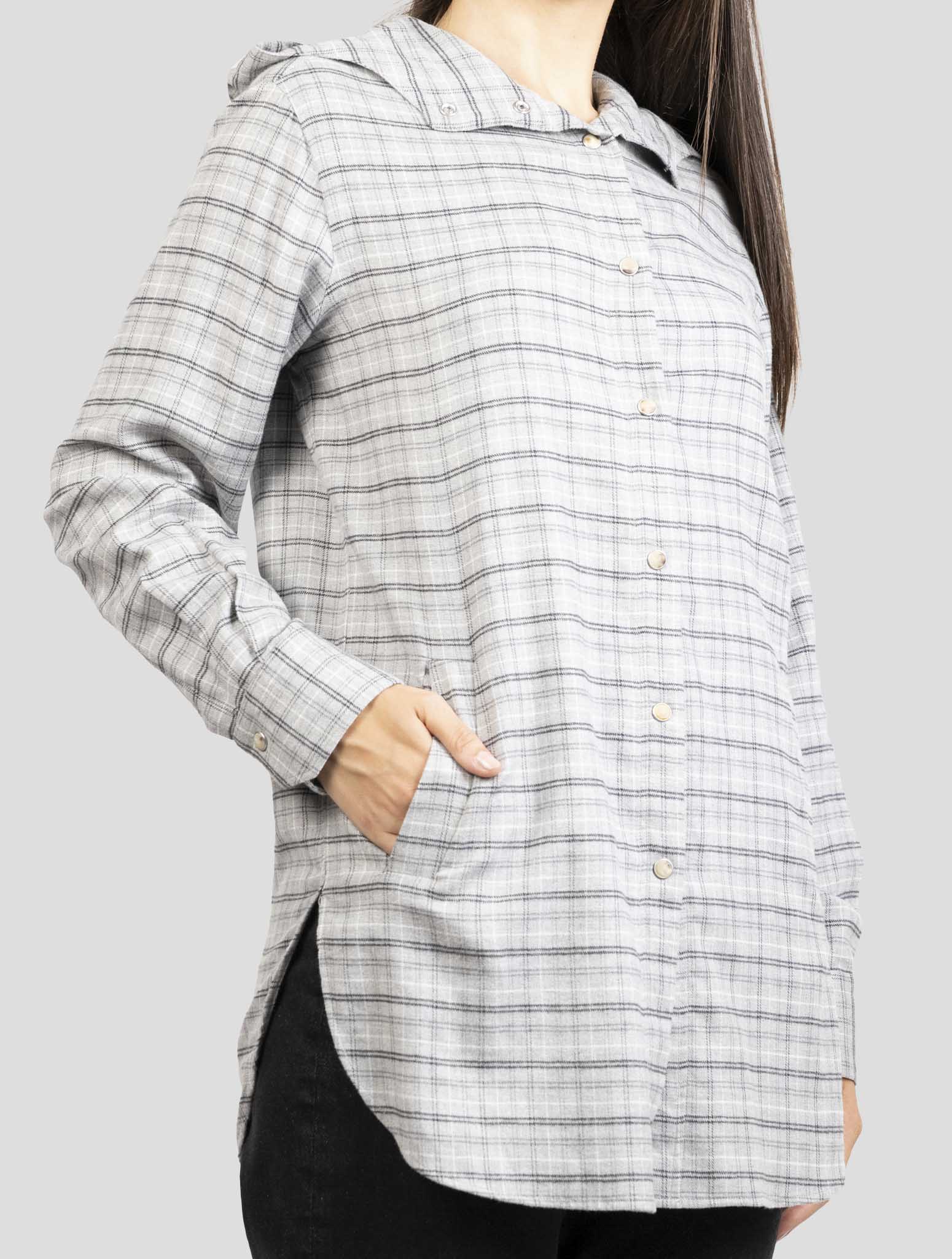 Kiton Gray Cotton Shirt