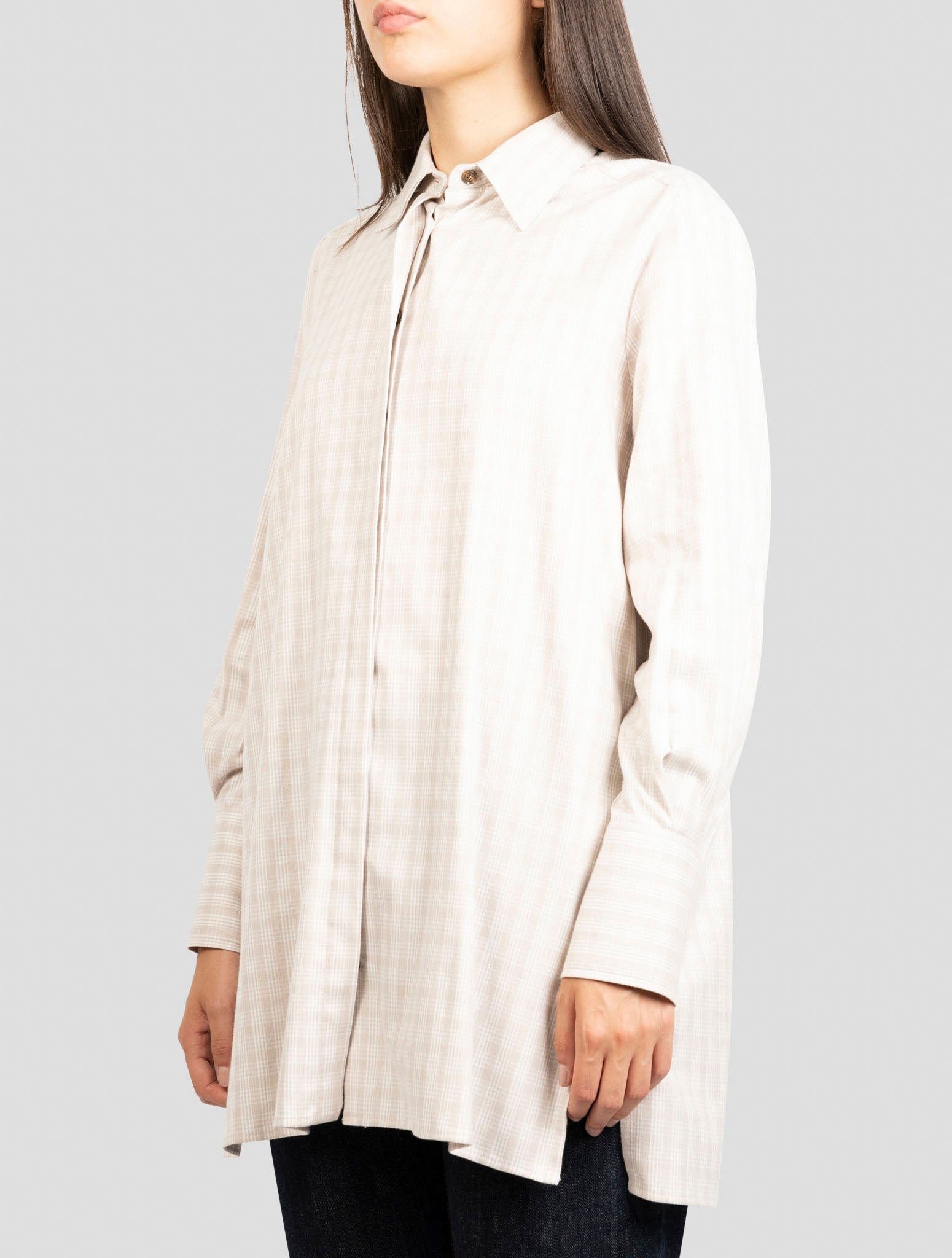 Kiton Beige Cotton Modal Shirt