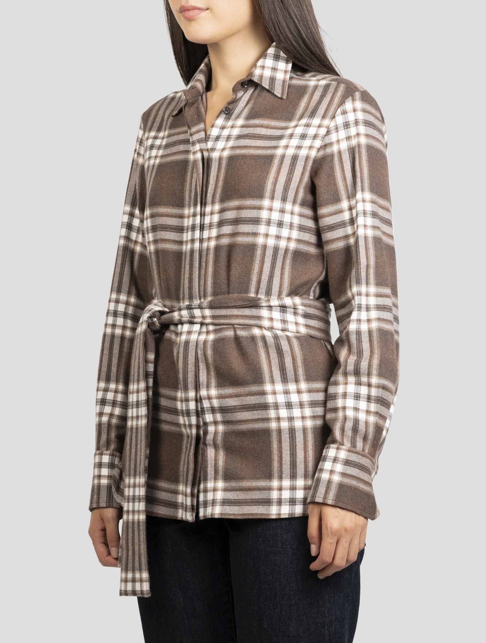 Kiton Brown Cotton Shirt