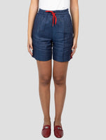 Kiton Blue Linen Short Pants