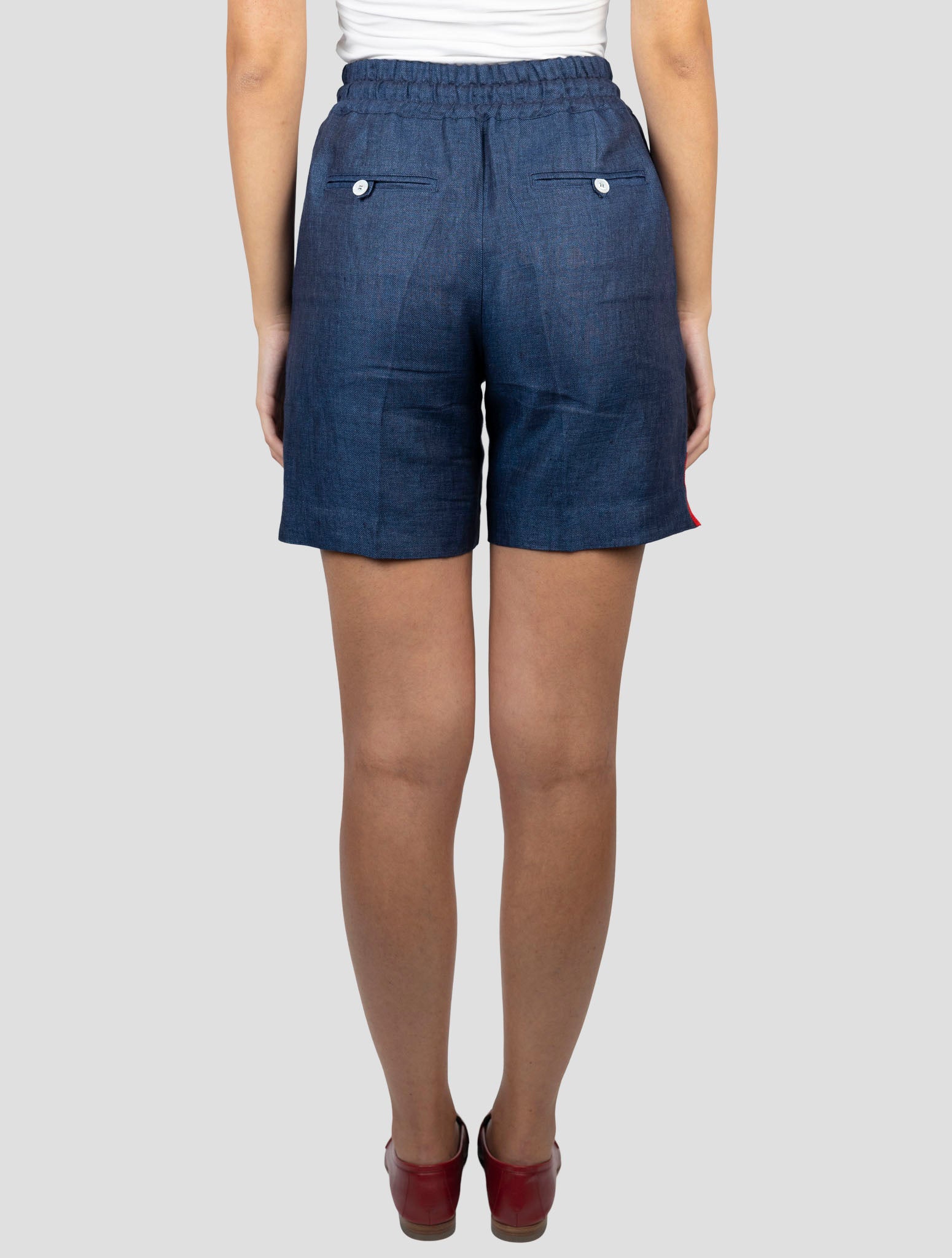 Kiton Blue Linen Short Pants