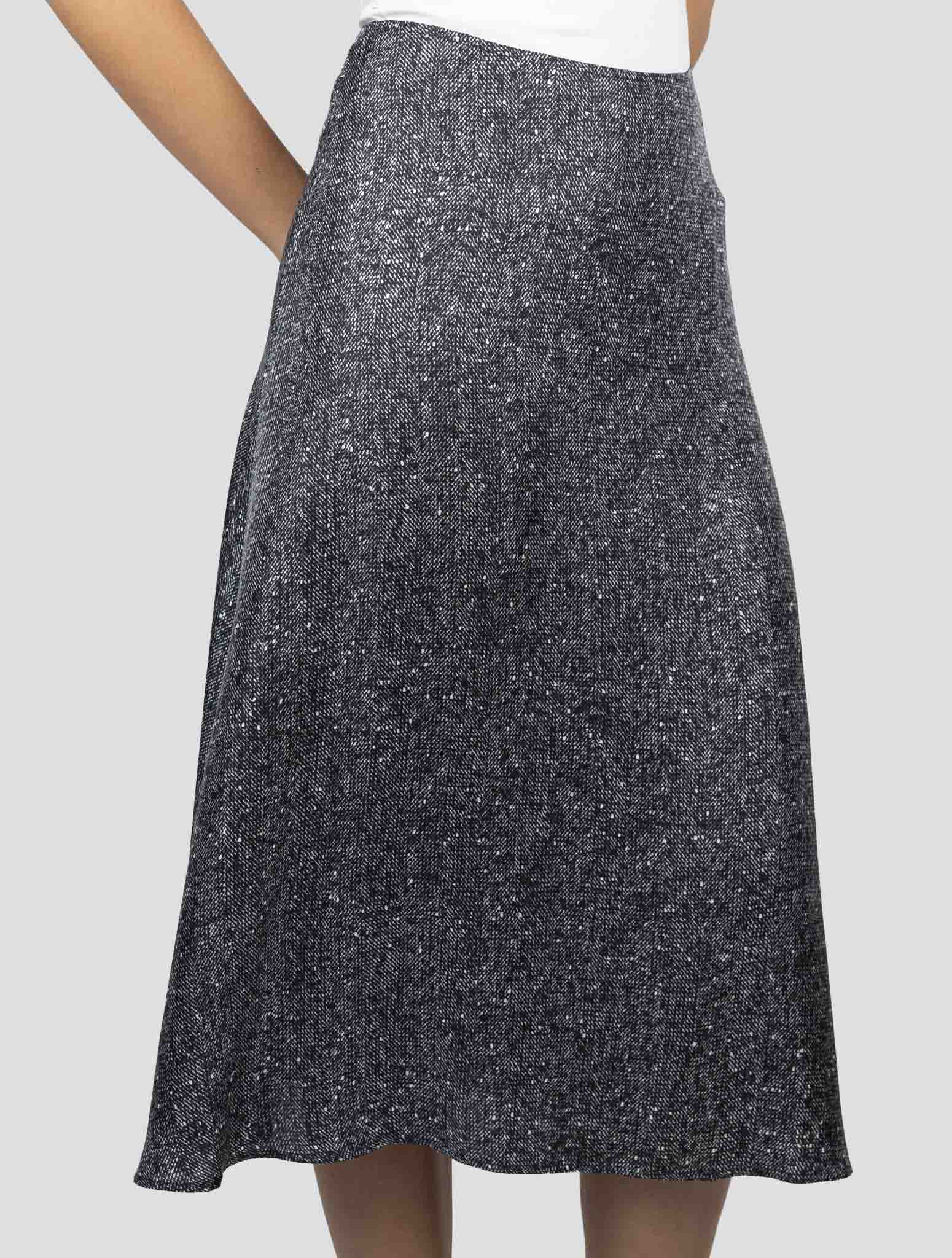 Kiton Dark Gray Silk Skirt