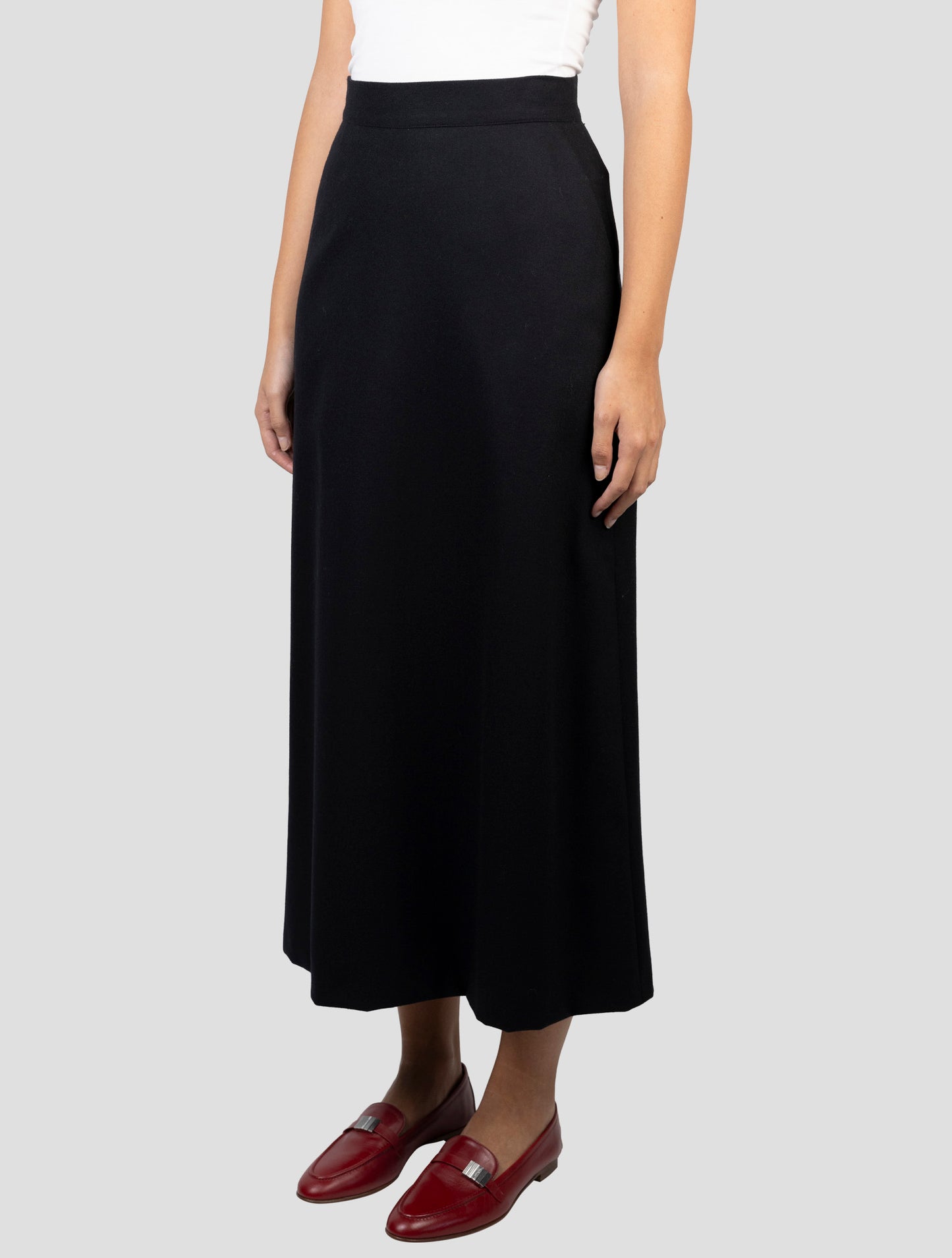 Kiton Black Virgin Wool Pa Ea Skirt