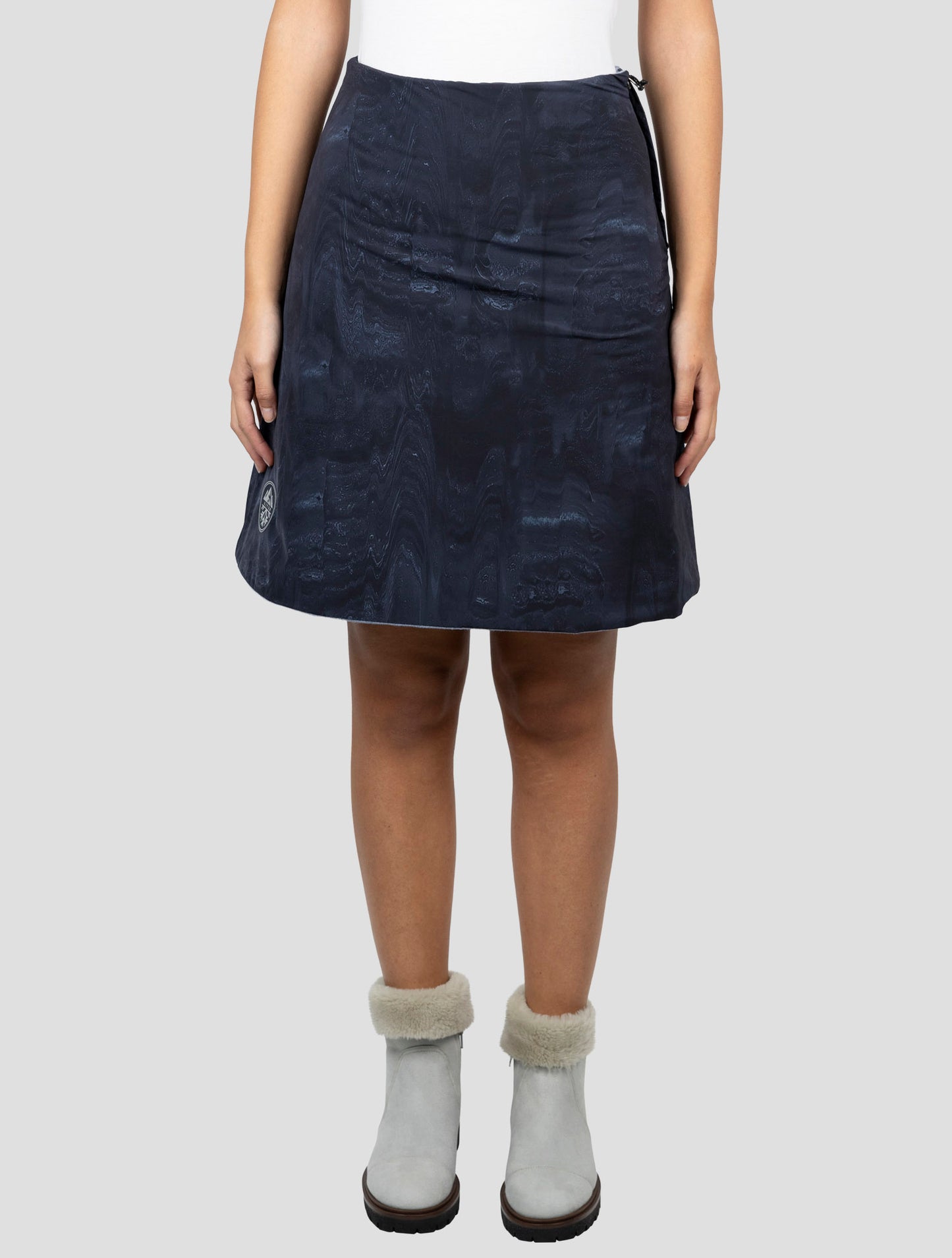 Kiton Gray Blue Cashmere Snow Skirt