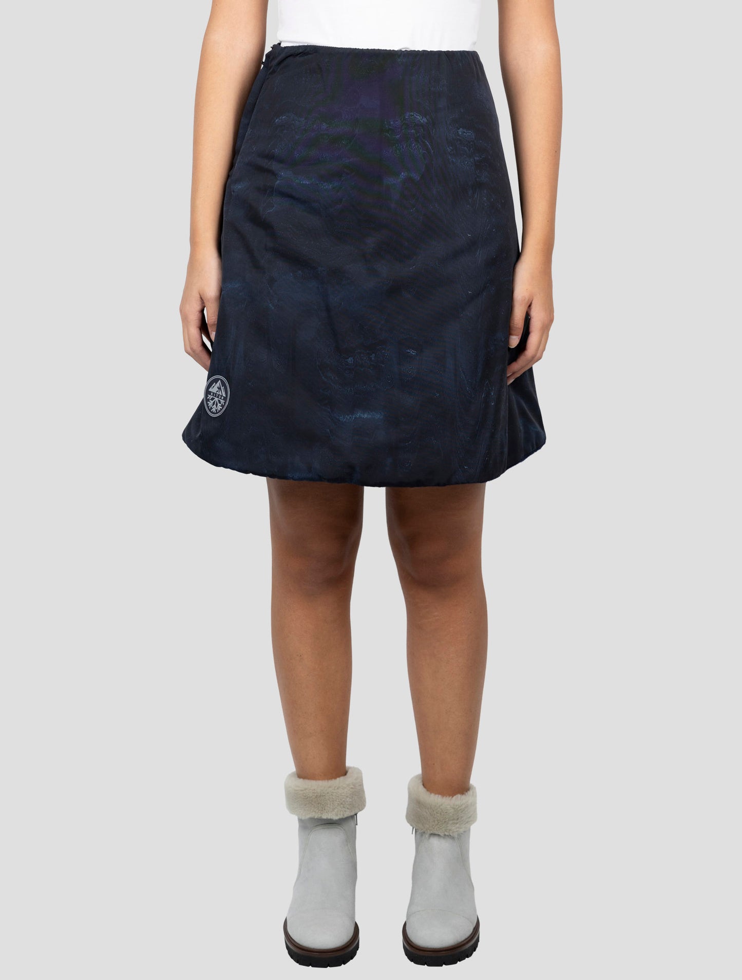 Kiton Gray Blue Cashmere Ea Snow Skirt