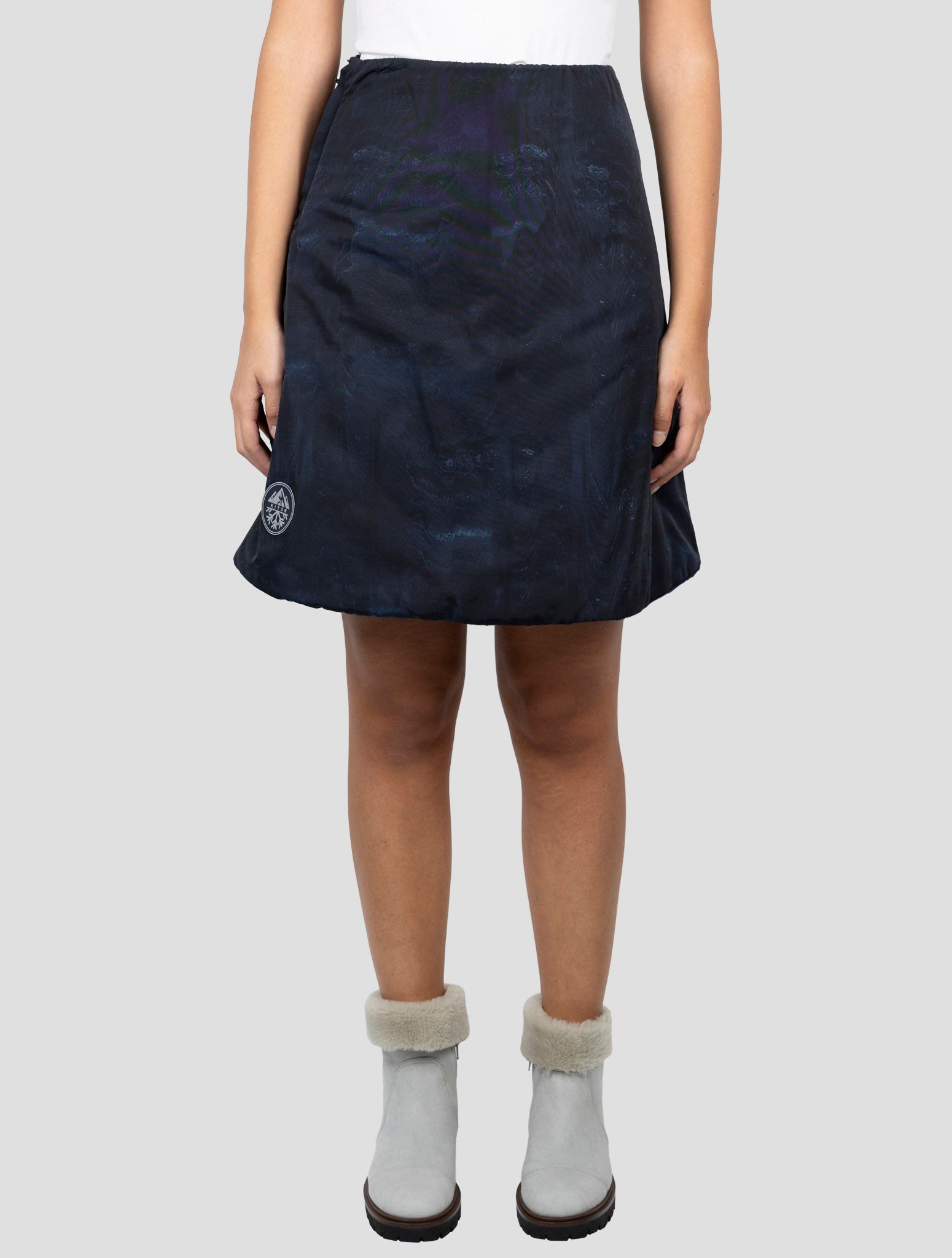 Kiton Gray Blue Cashmere Ea Snow Skirt