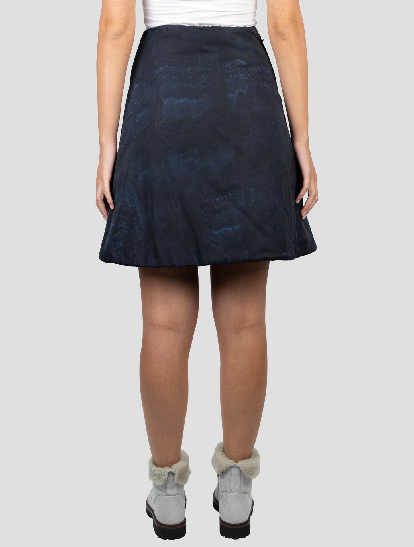 Kiton Gray Blue Cashmere Ea Snow Skirt