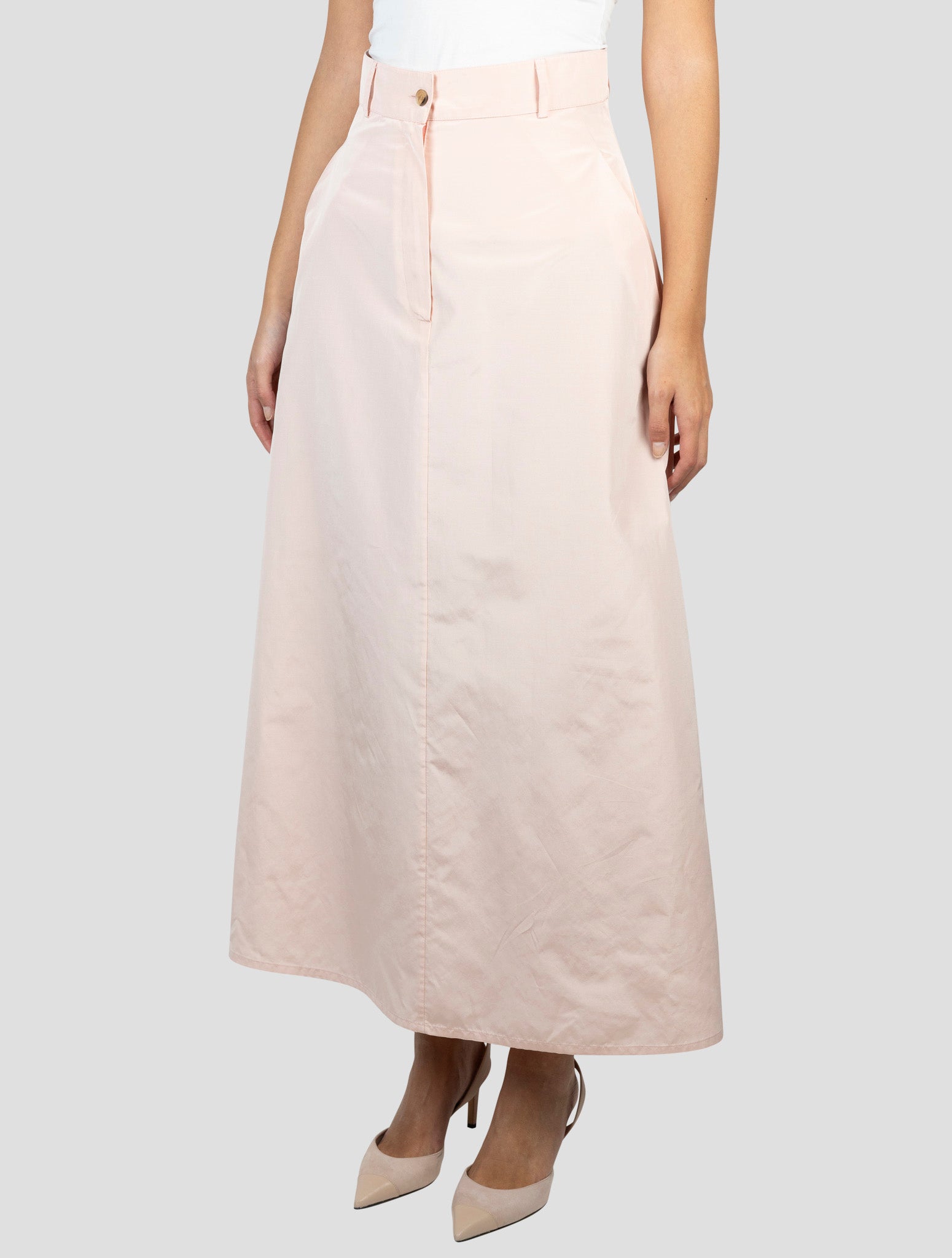 Kiton Pink Cotton Silk Skirt