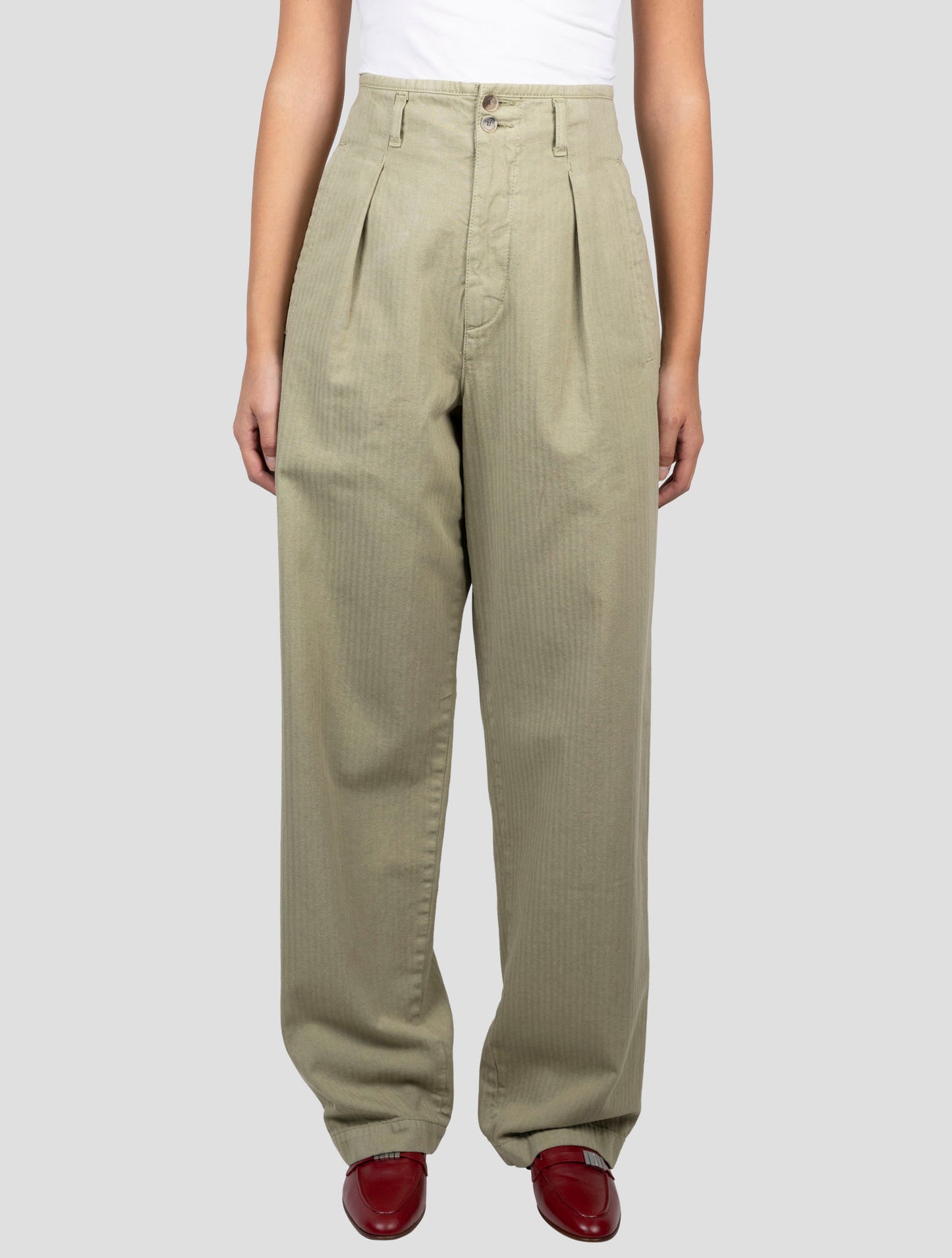 Kiton Green Cotton Pants