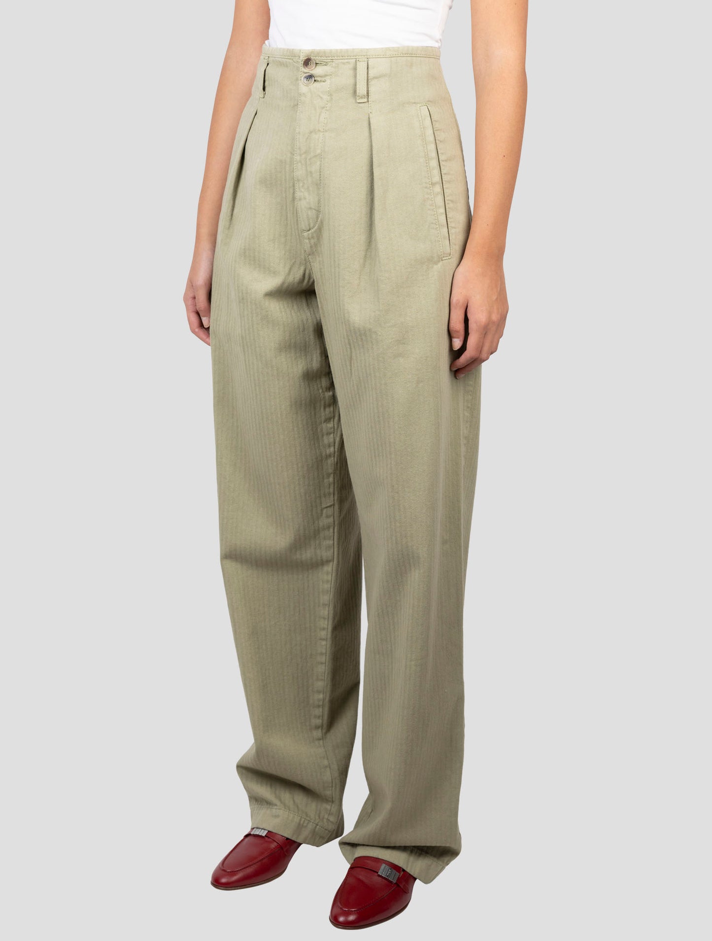 Kiton Green Cotton Pants