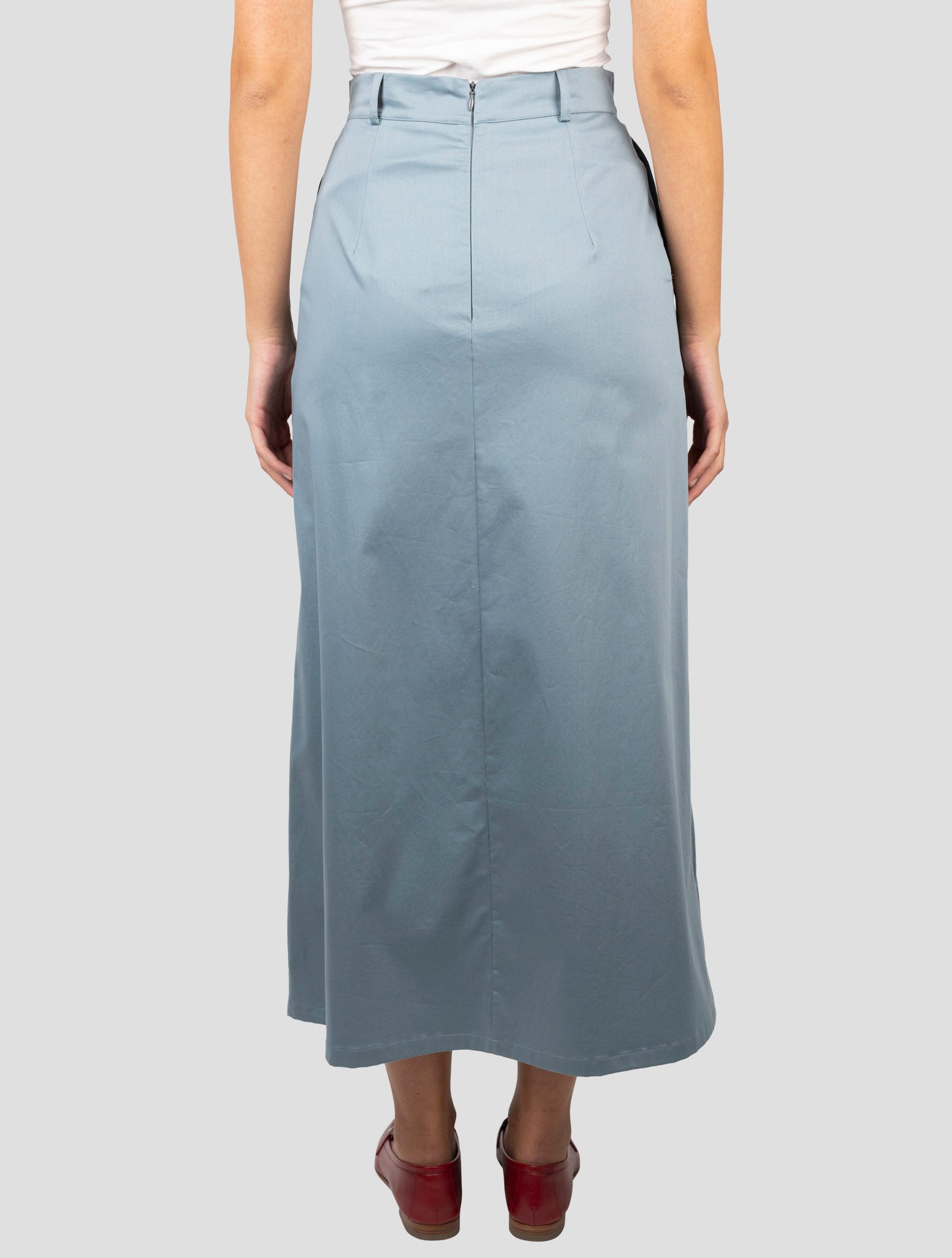 Kiton Light Blue Cotton Ea Skirt