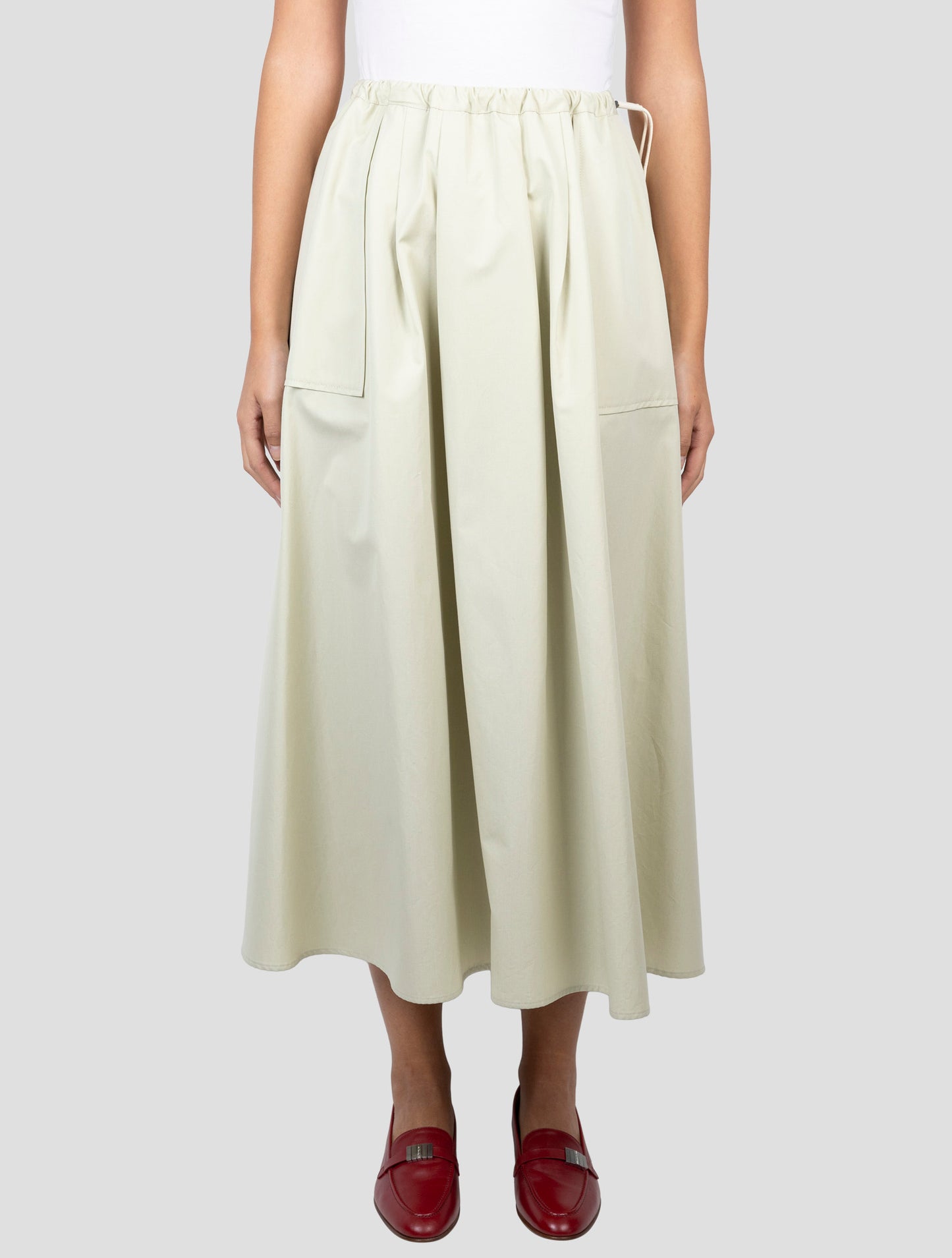 Kiton Green Cotton Skirt