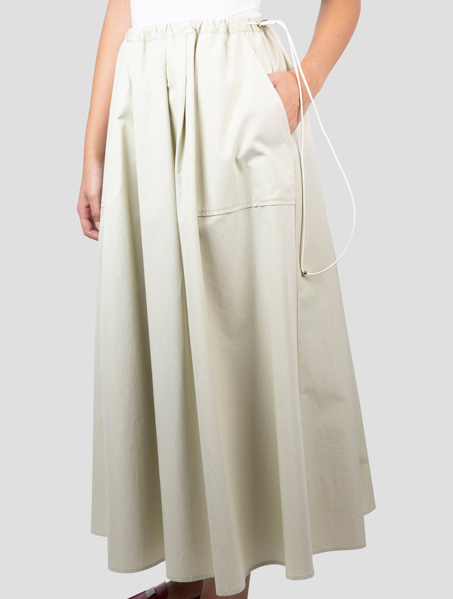 Kiton Green Cotton Skirt