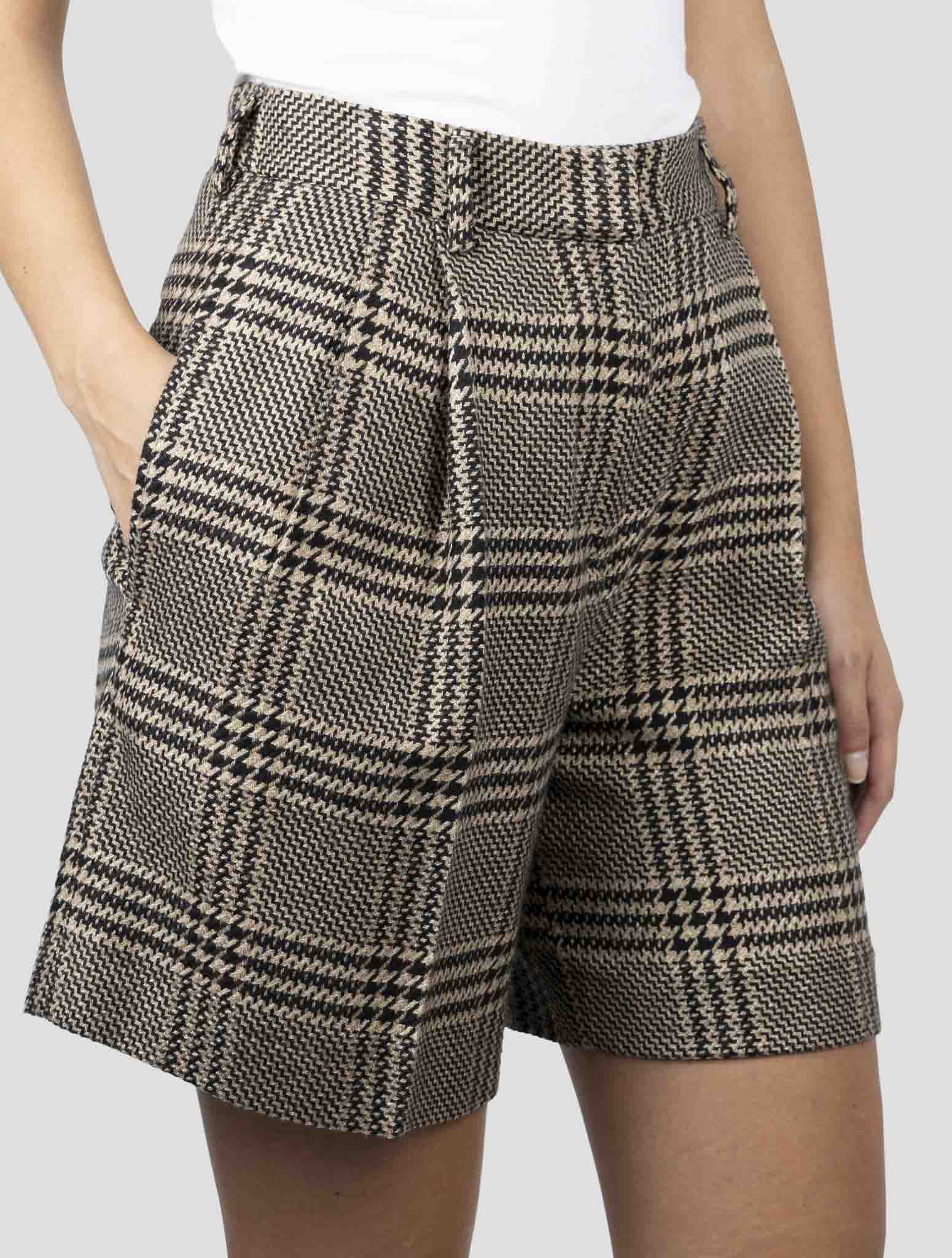 Kiton Brown Silk Cashmere Short Pants