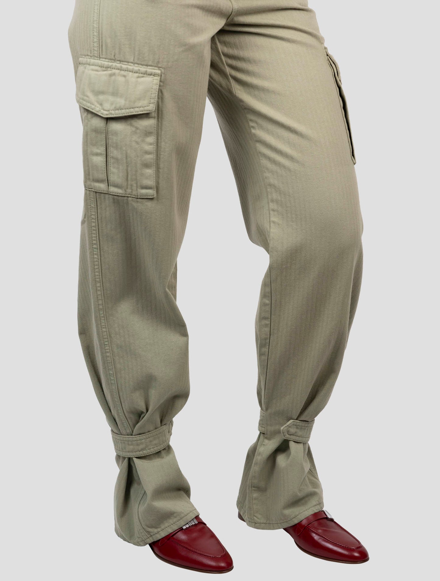 Kiton Green Cotton Cargo Jeans
