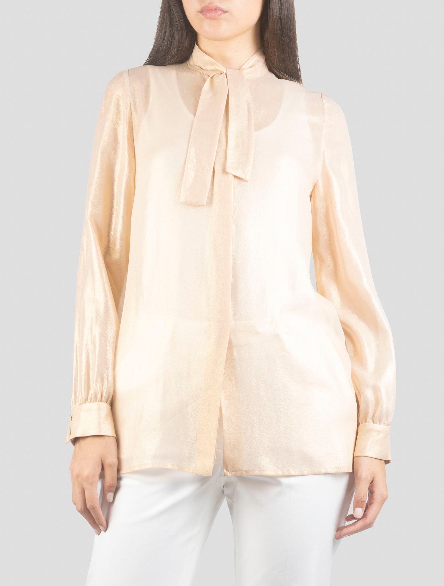 Kiton Beige Silk Shirt