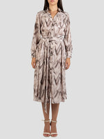 Kiton Brown Silk Dress