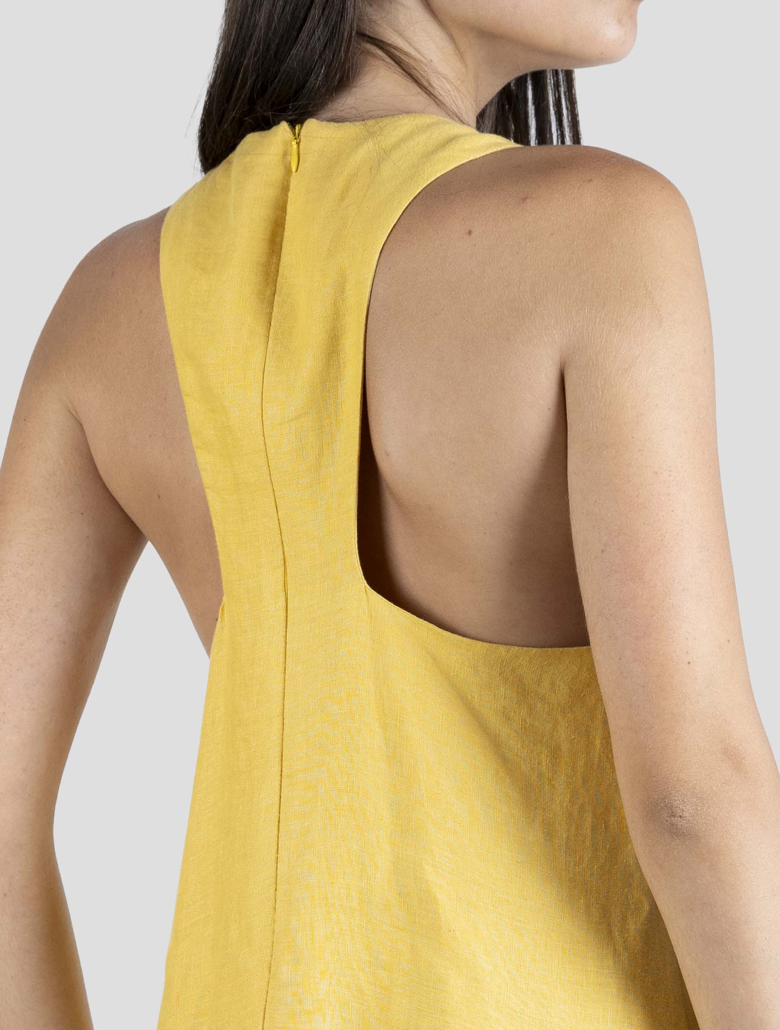 Kiton Yellow Silk Dress