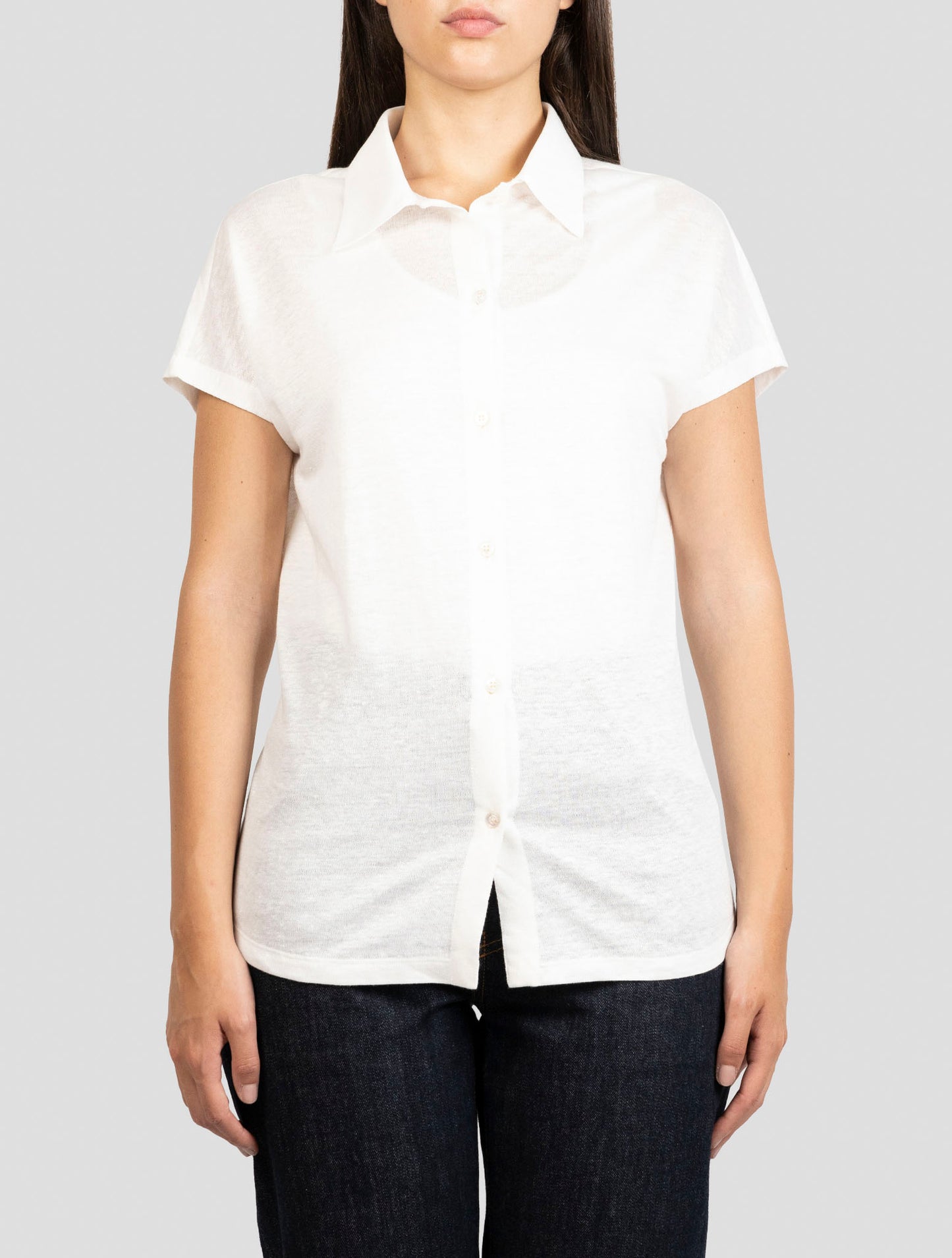 Kiton White Linen Shirt