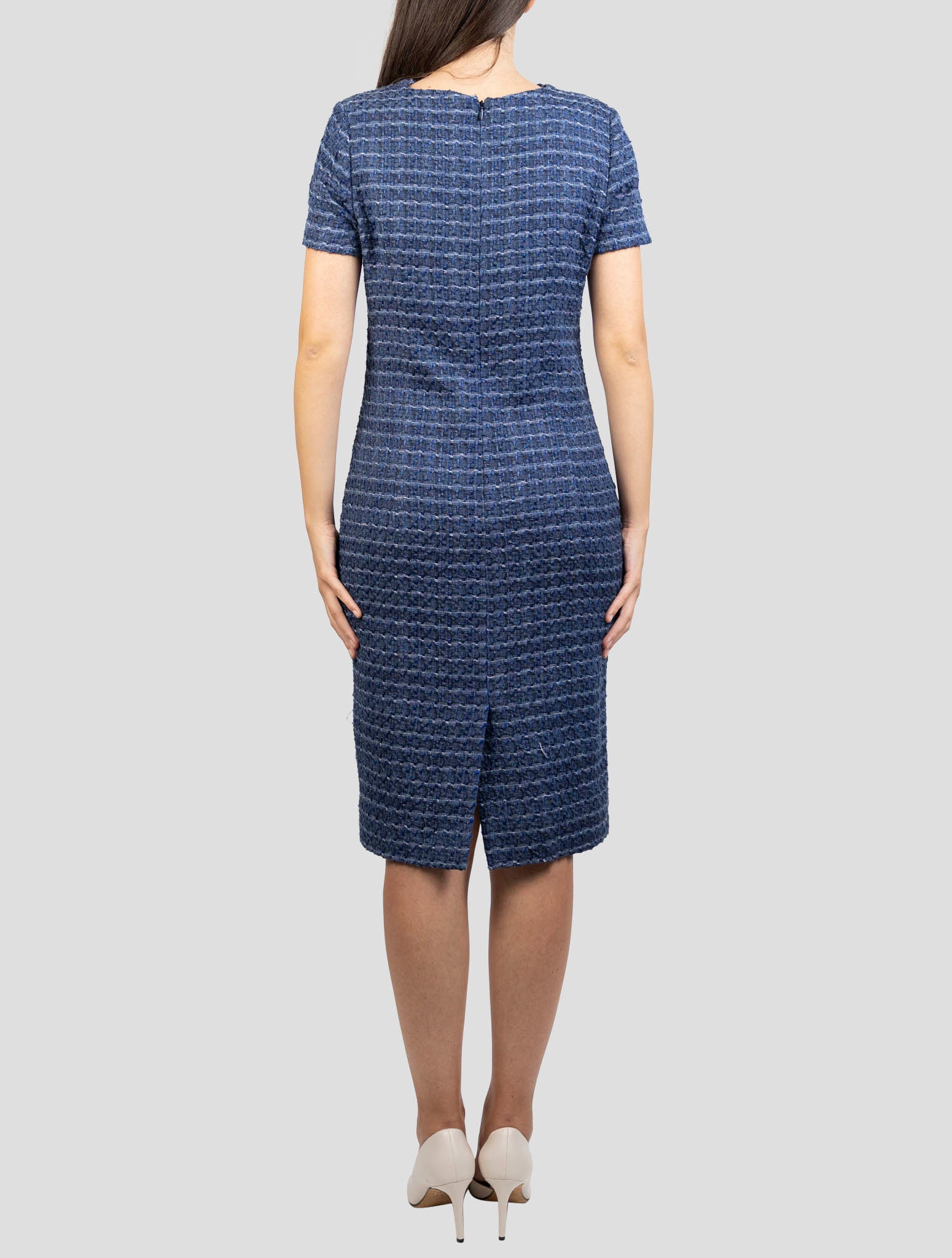 Kiton Blue Pc Cotton Pl Viscose Linen Pa Ea Dress