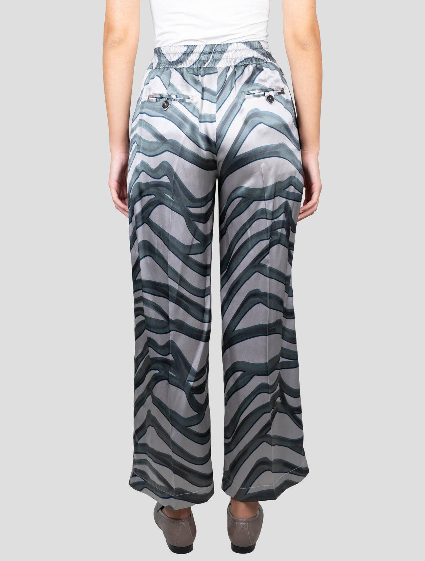 Kiton Multicolor Silk Pants