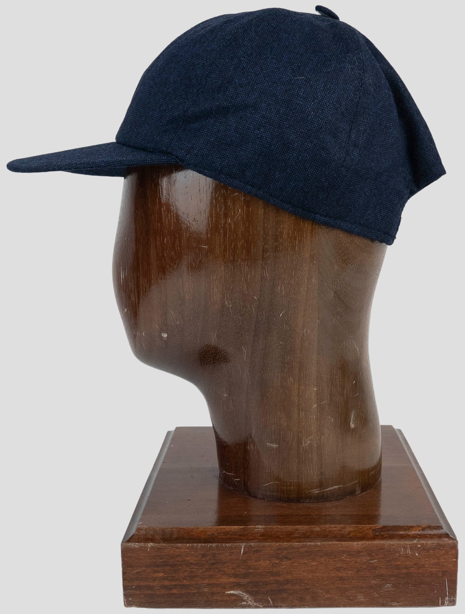 Kiton Blue Virgin Wool Cashmere Ea Baseball Cap