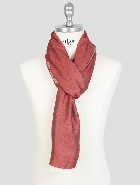 Kiton Green Cashmere Silk Scarf