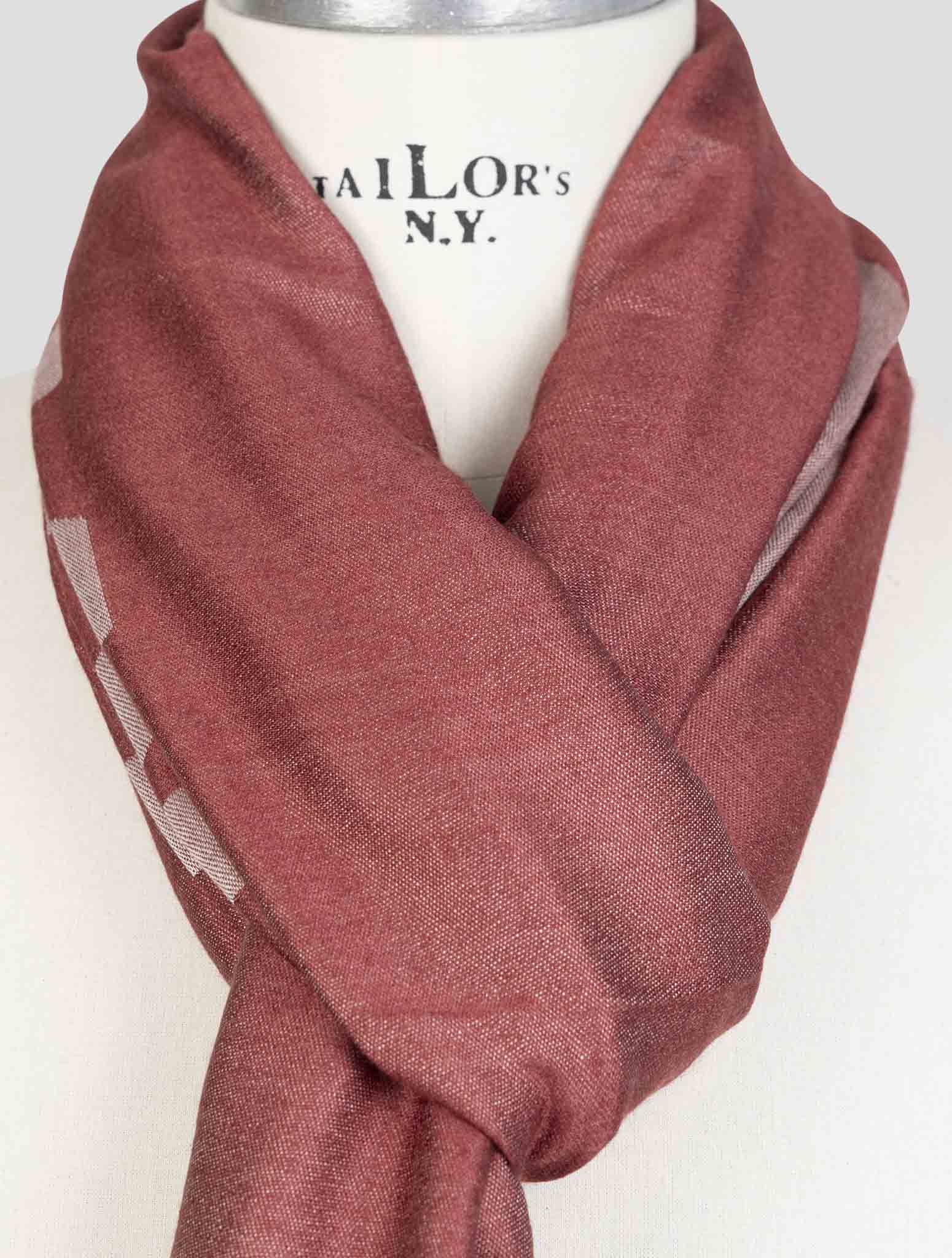 Kiton Green Cashmere Silk Scarf