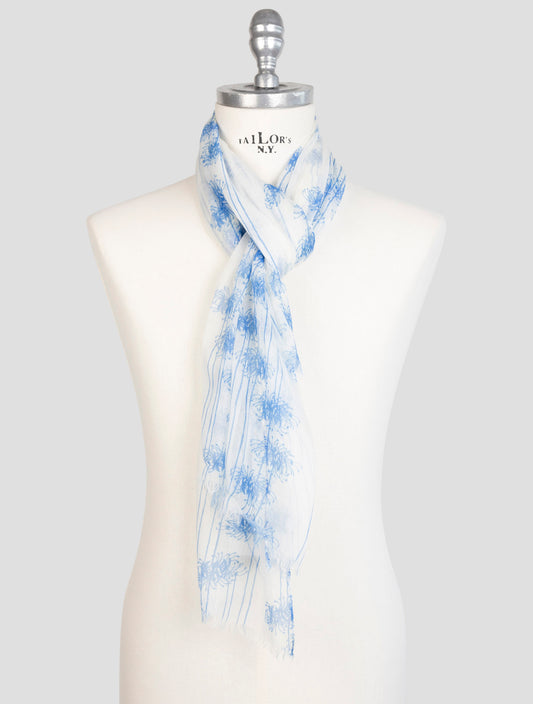 Kiton Blue Cashmere Scarf