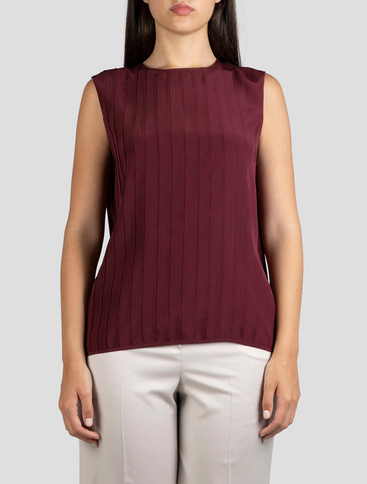 Kiton Burgundy Silk Tank Tops