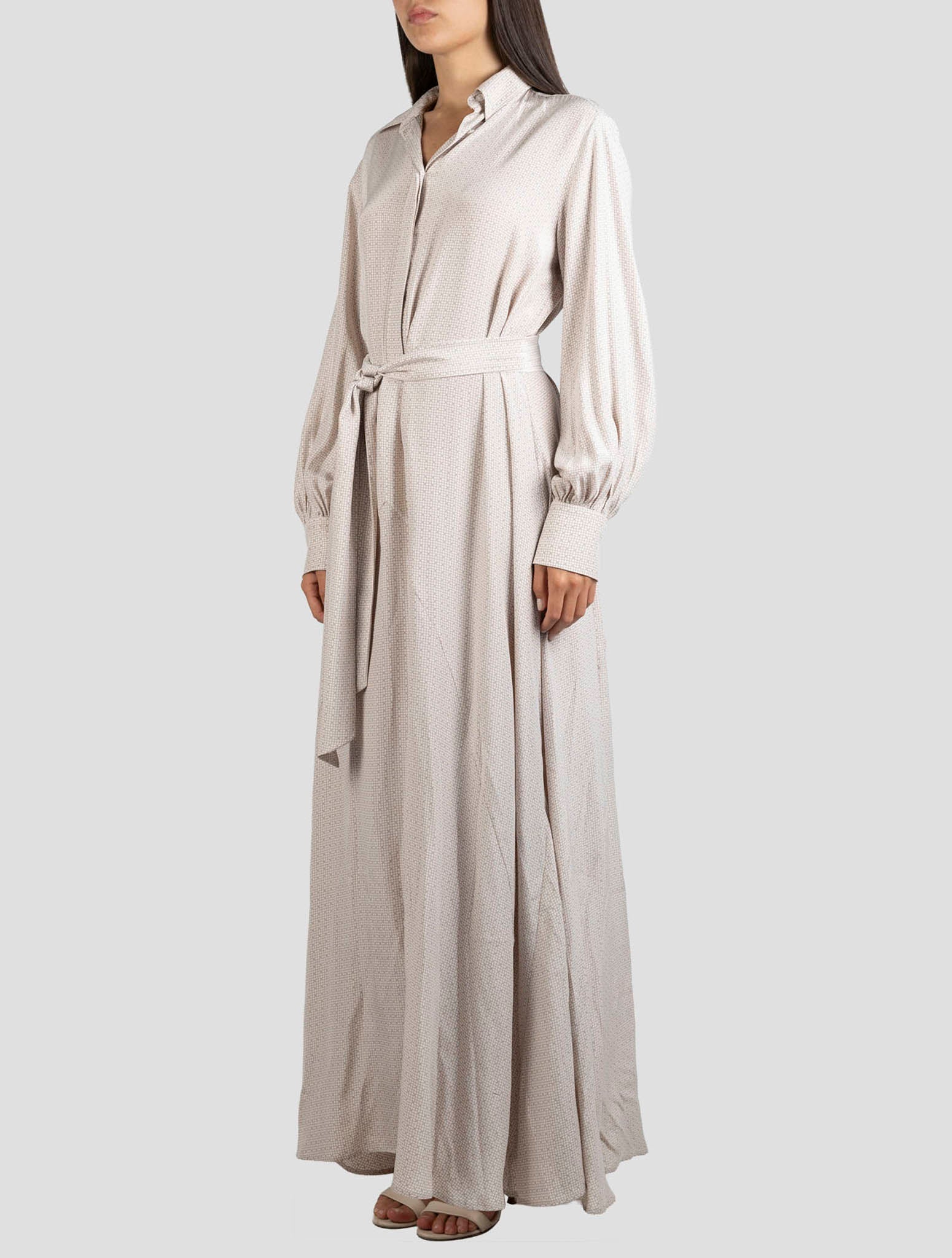 Kiton Beige Silk Dress