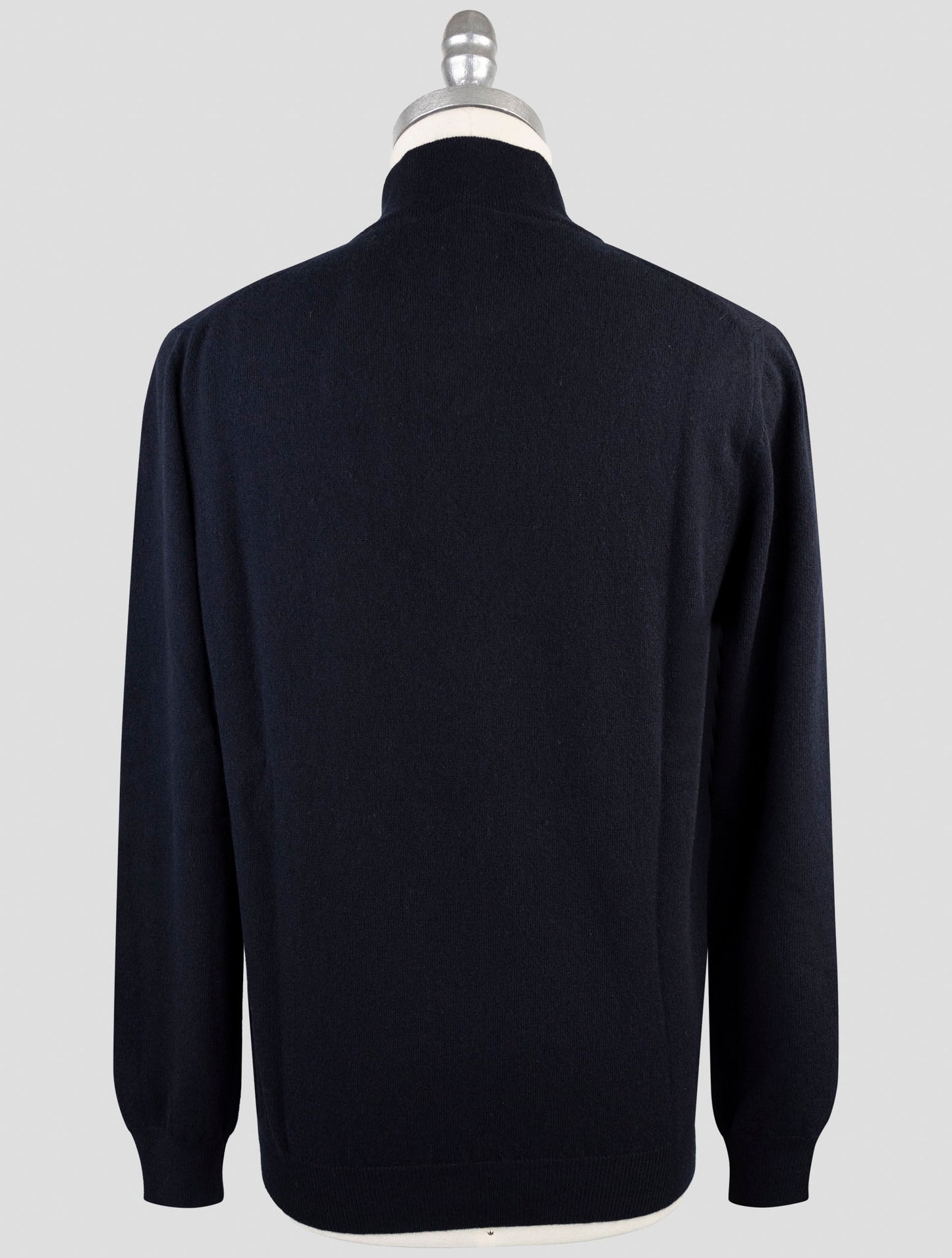 Kiton Dark Blue Cashmere Sweater Half Zip