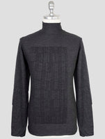 Kiton Knt Gray Wool Cashmere Sweater Half Neck