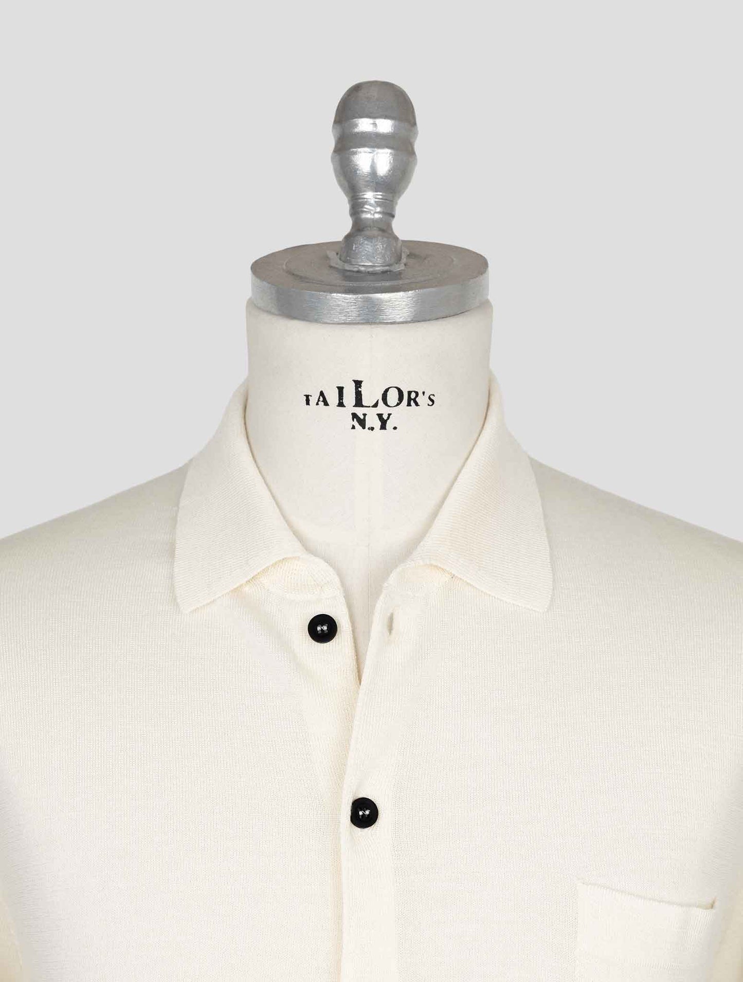 Kiton Knt White Virgin Wool Silk Shirt