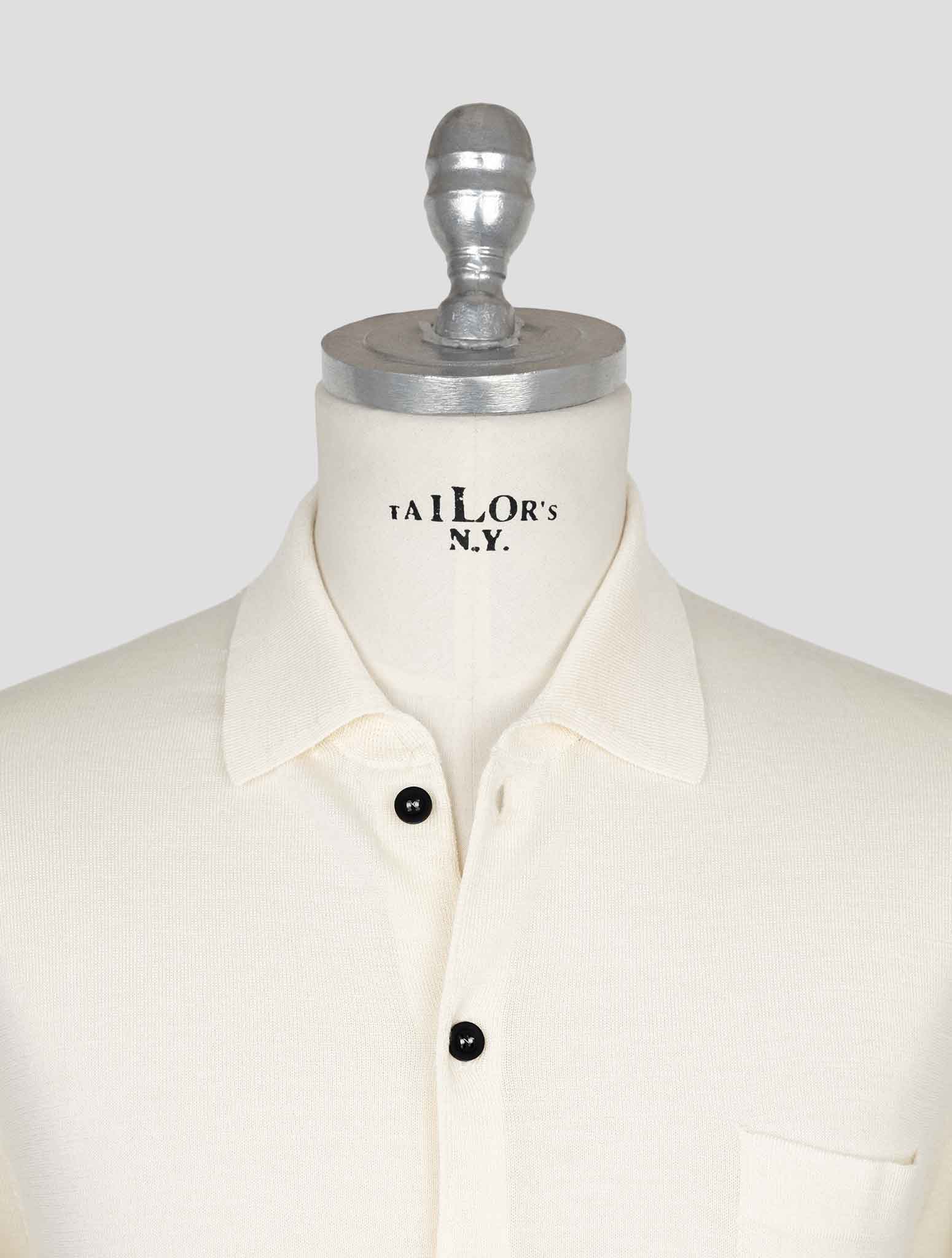 Kiton Knt White Virgin Wool Silk Shirt