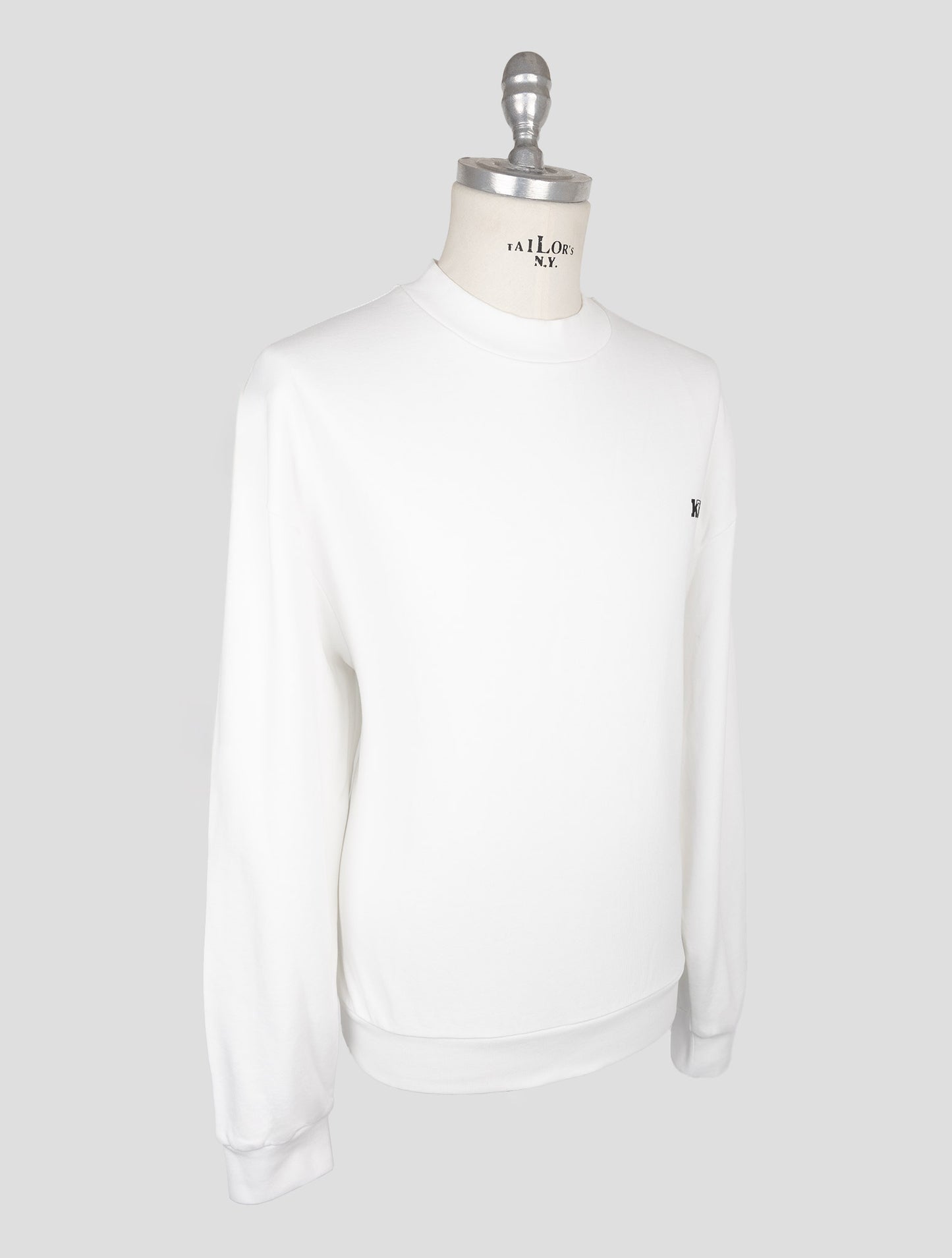 Kiton Knt White Cotton Sweater Crewneck