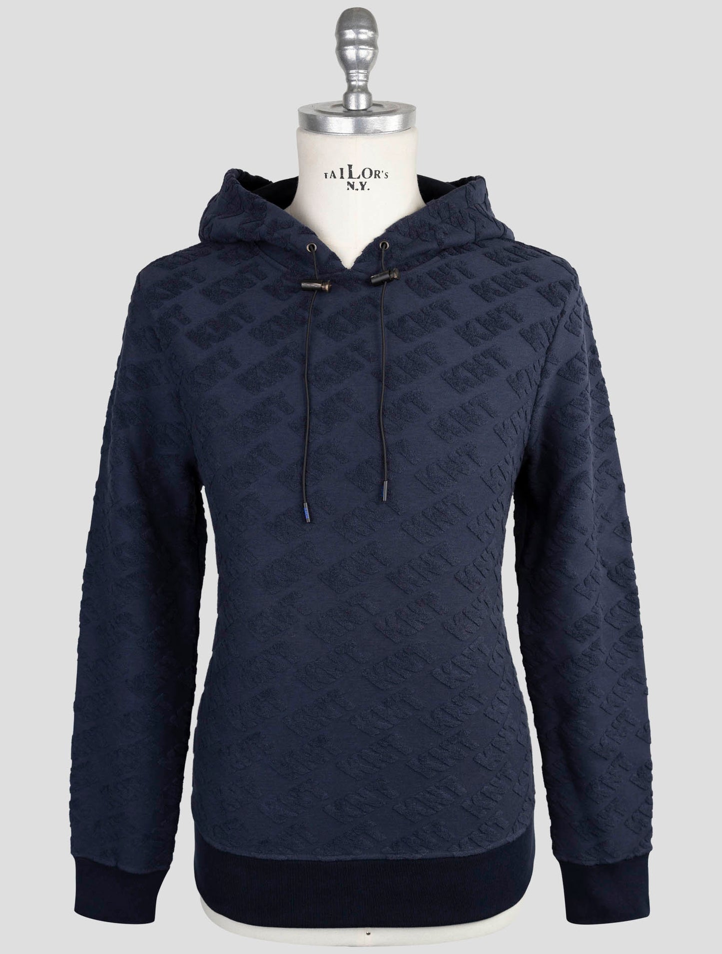 Kiton Knt Blue Cotton Pa Sweater Hoodie