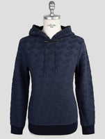 Kiton Knt Blue Cotton Pa Sweater Hoodie