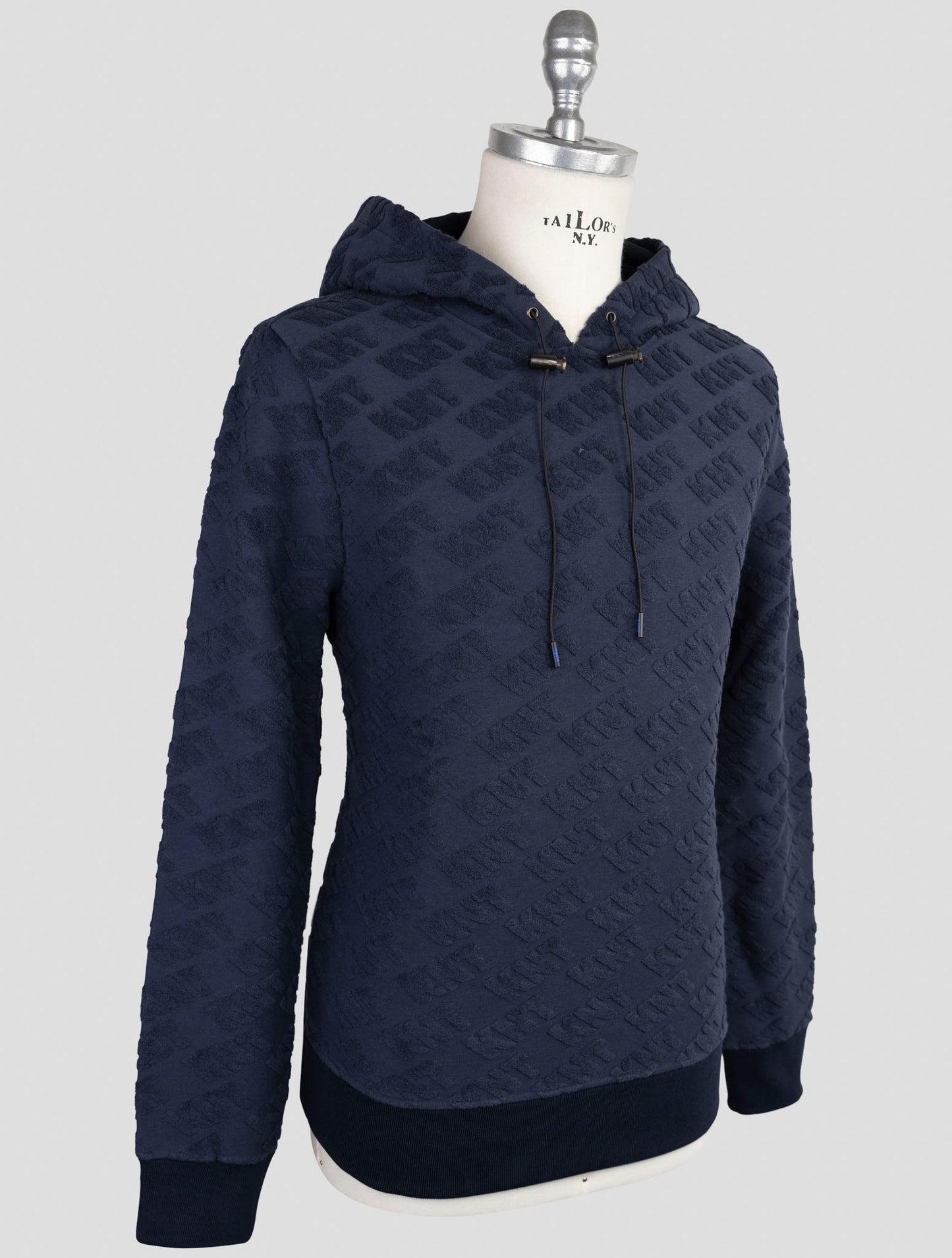 Kiton Knt Blue Cotton Pa Sweater Hoodie