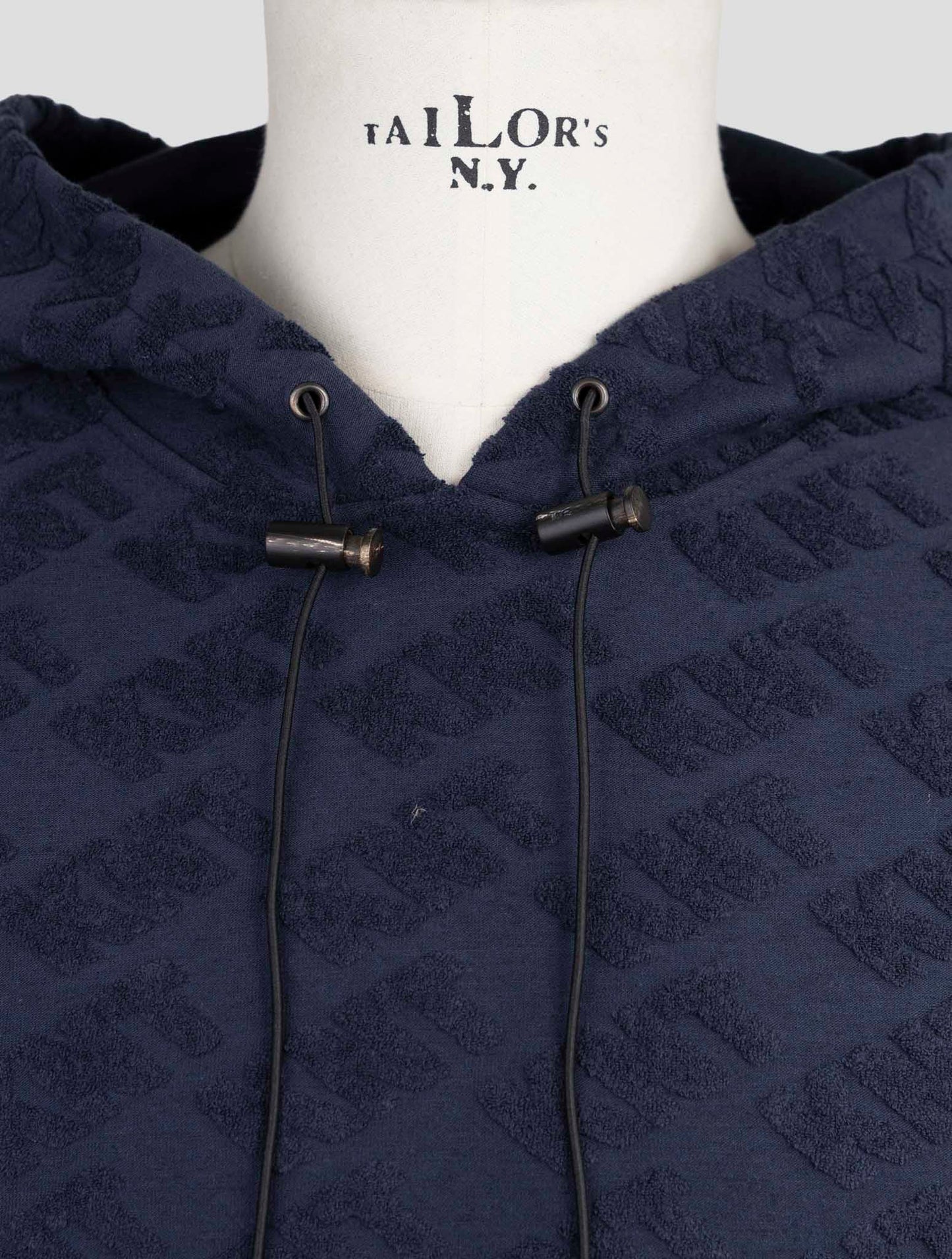 Kiton Knt Blue Cotton Pa Sweater Hoodie